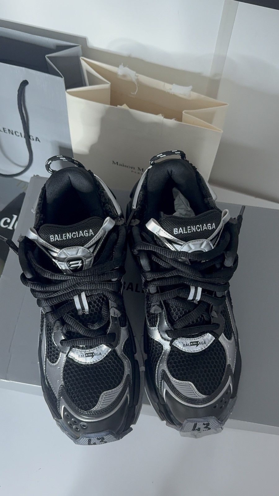 Balenciaga ✅ Balenciaga Runner 1 Balck Selver 43 Grey Size US 10.5 / EU 43-44 - 7 Thumbnail