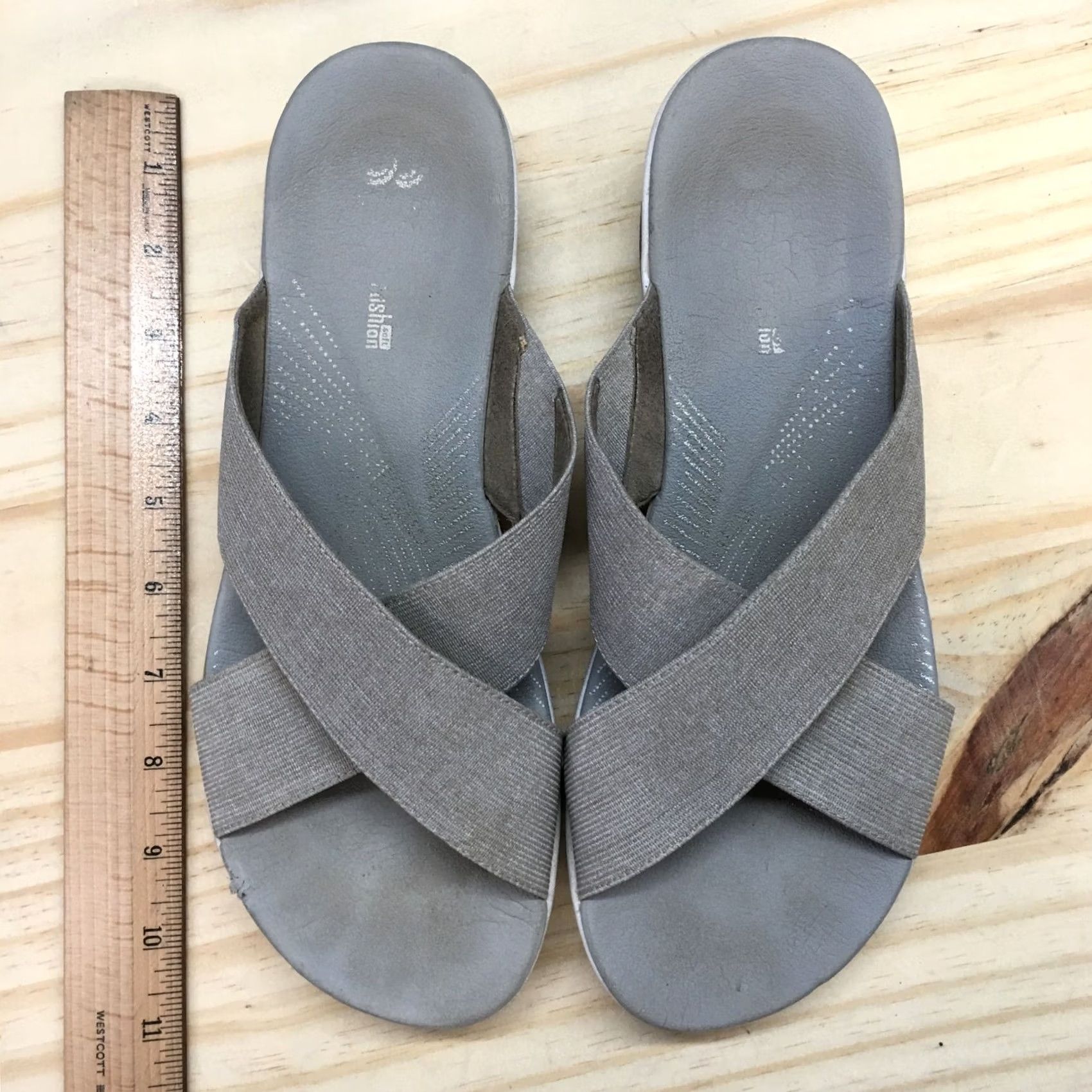 Clarks Clarks Arla Elin Sandals Slides Gray Slip On Casual Open Toe 9 M 26134509 Womens Size US 9 / IT 39 - 6 Thumbnail