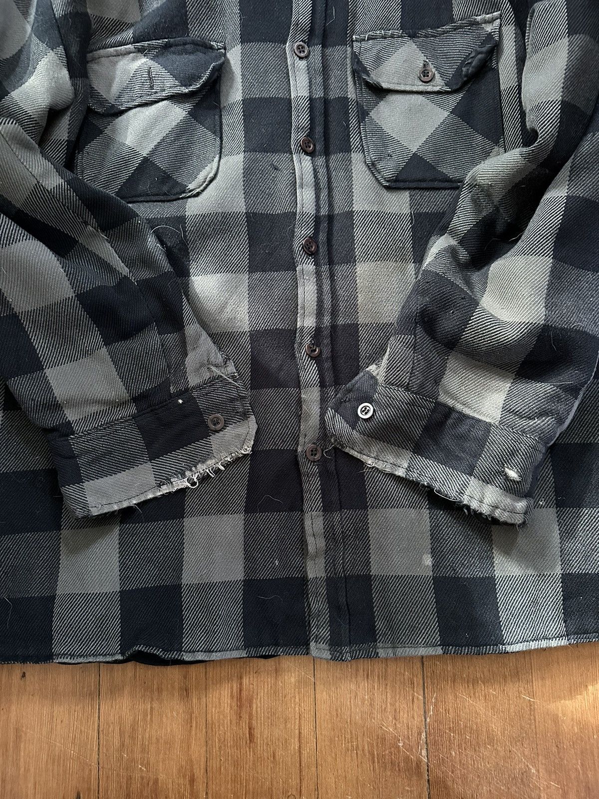 Vintage Vintage distressed quilted flannel plaid button up Size US M / EU 48-50 / 2 - 5 Thumbnail
