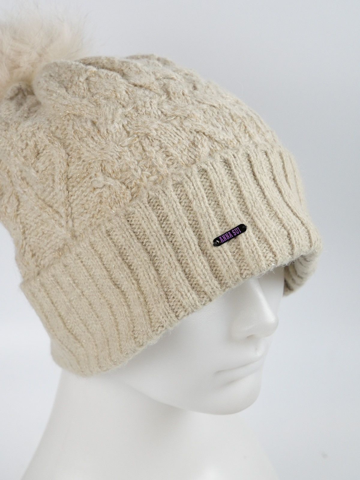 Japanese Brand Anna Sui Vintage Beanie Hat Alpaca Knit Size ONE SIZE - 1 Thumbnail