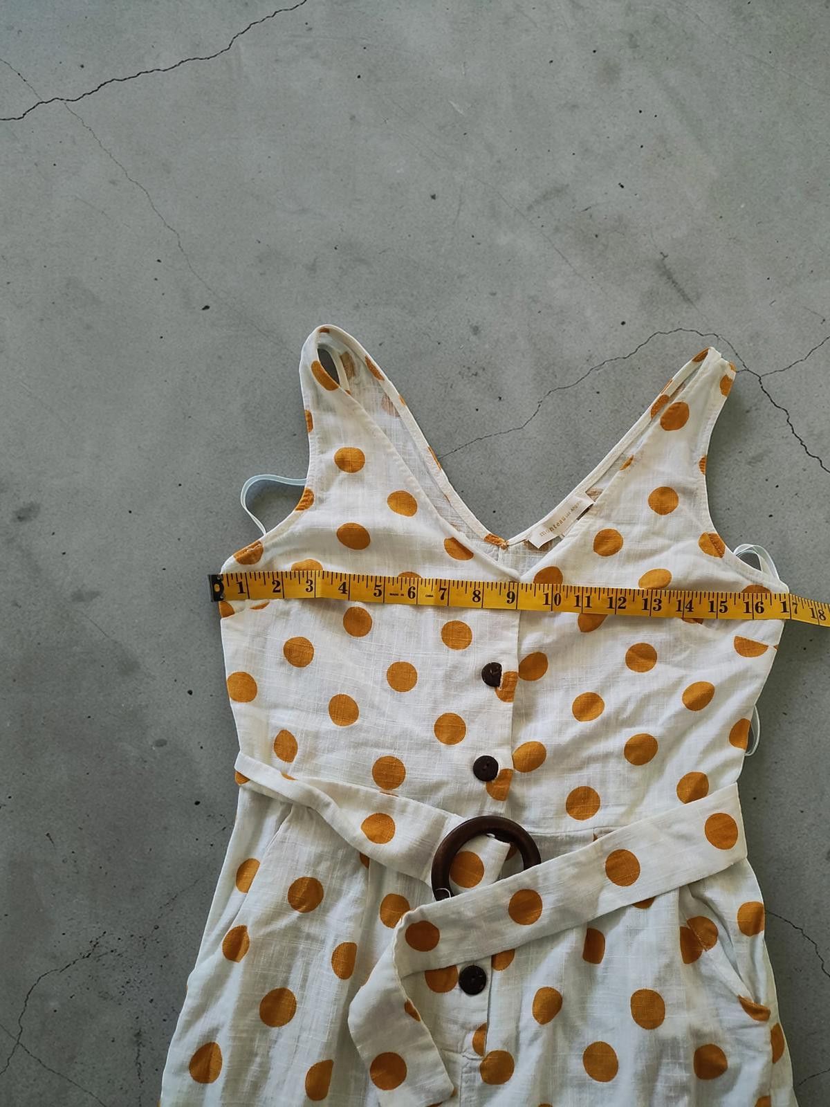 Other Monteau White Polka Dot Jumpsuit Size Medium Size 32" / US 10 / IT 46 - 6 Thumbnail