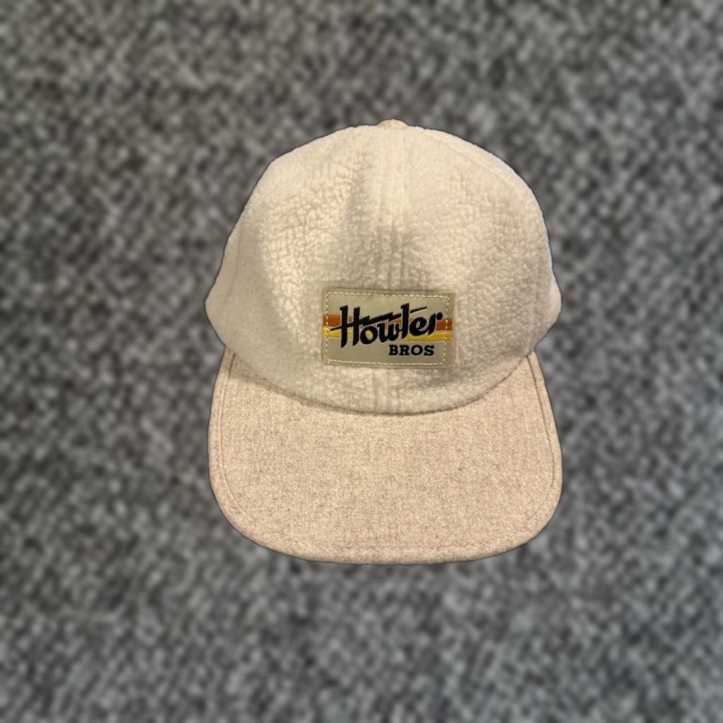 Howler Brothers Howler Brothers Hat Cap White Beige Outdoor Fleece Strappedback Adjustable One Size Men Casual Strapback Size US M / EU 48-50 / 2 - 1 Thumbnail