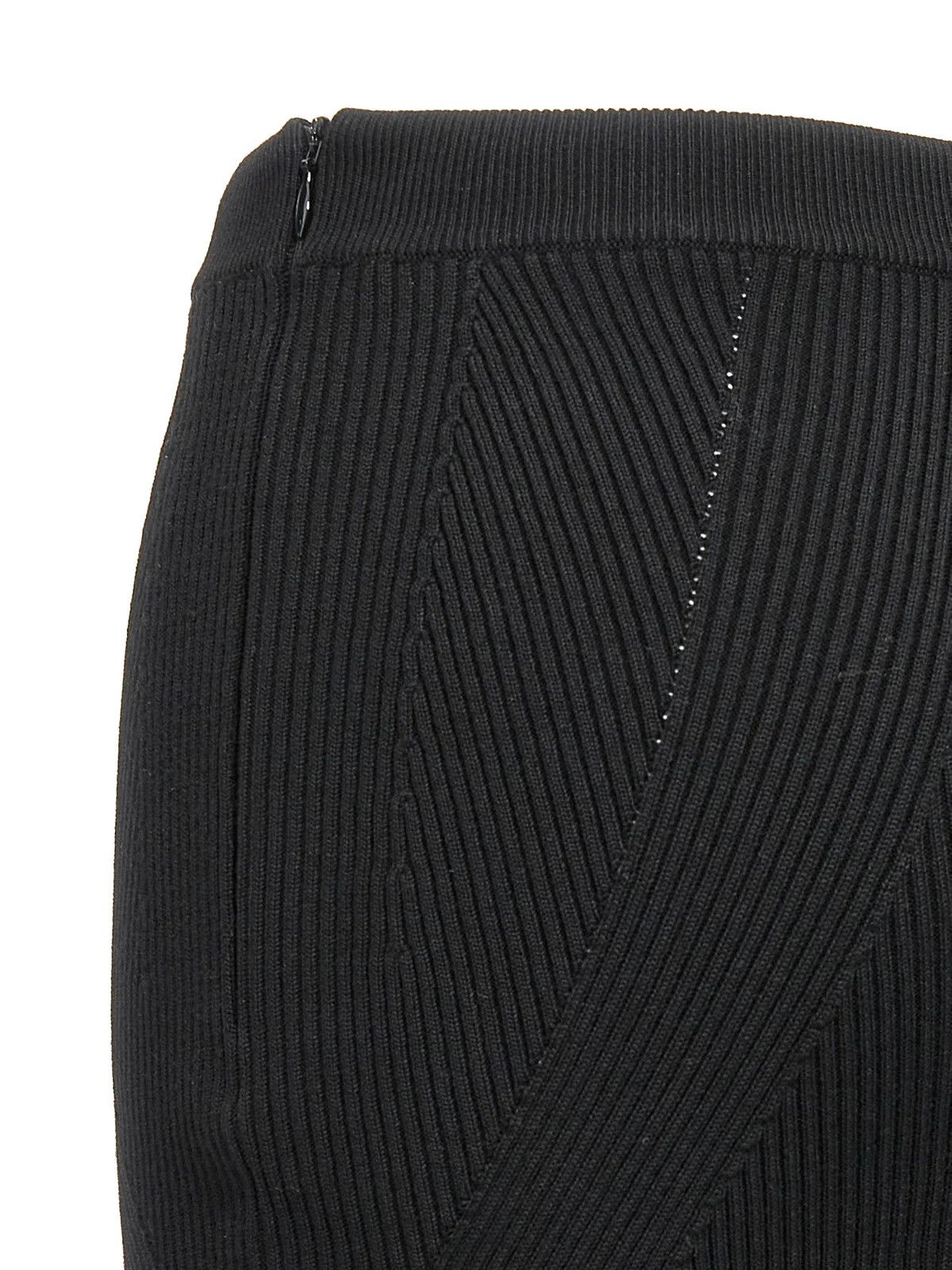Alexander McQueen o1y0325 Midi Skirt in Black Size 30" / US 8 / IT 44 - 4 Thumbnail