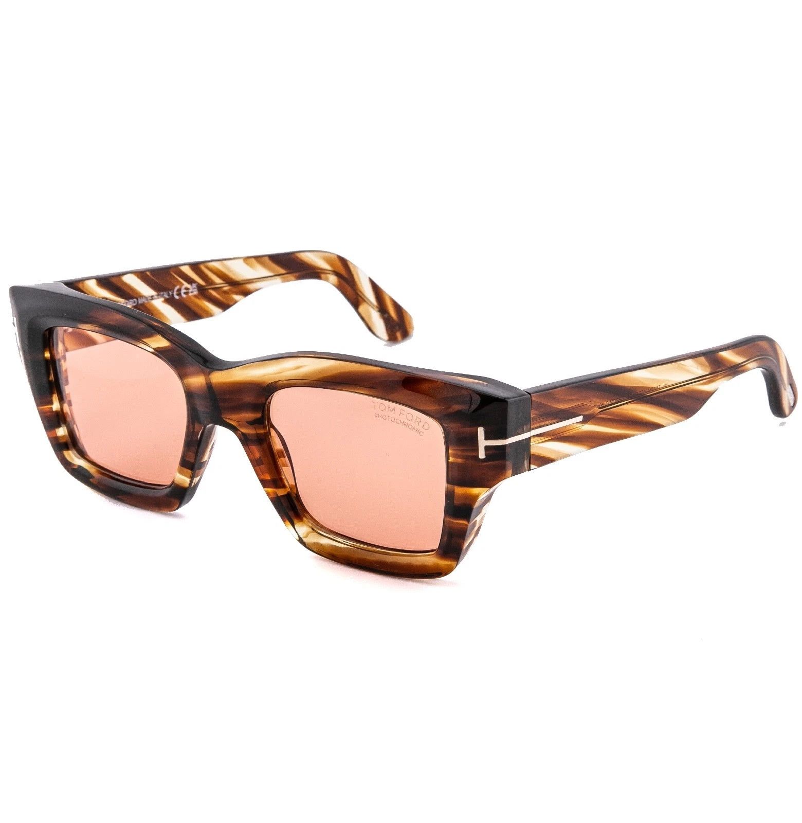 Tom Ford TOM FORD ILIAS TF1154 55E Rose Brown FT1154 Sunglass 1154 Size ONE SIZE - 3 Thumbnail