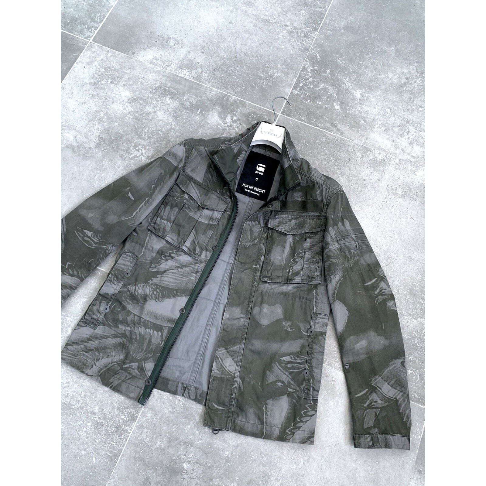 G-Star Men's G-STAR Raw Camo Overshirt Military Coat Jacket S EU 46 Size US S / EU 44-46 / 1 - 3 Thumbnail