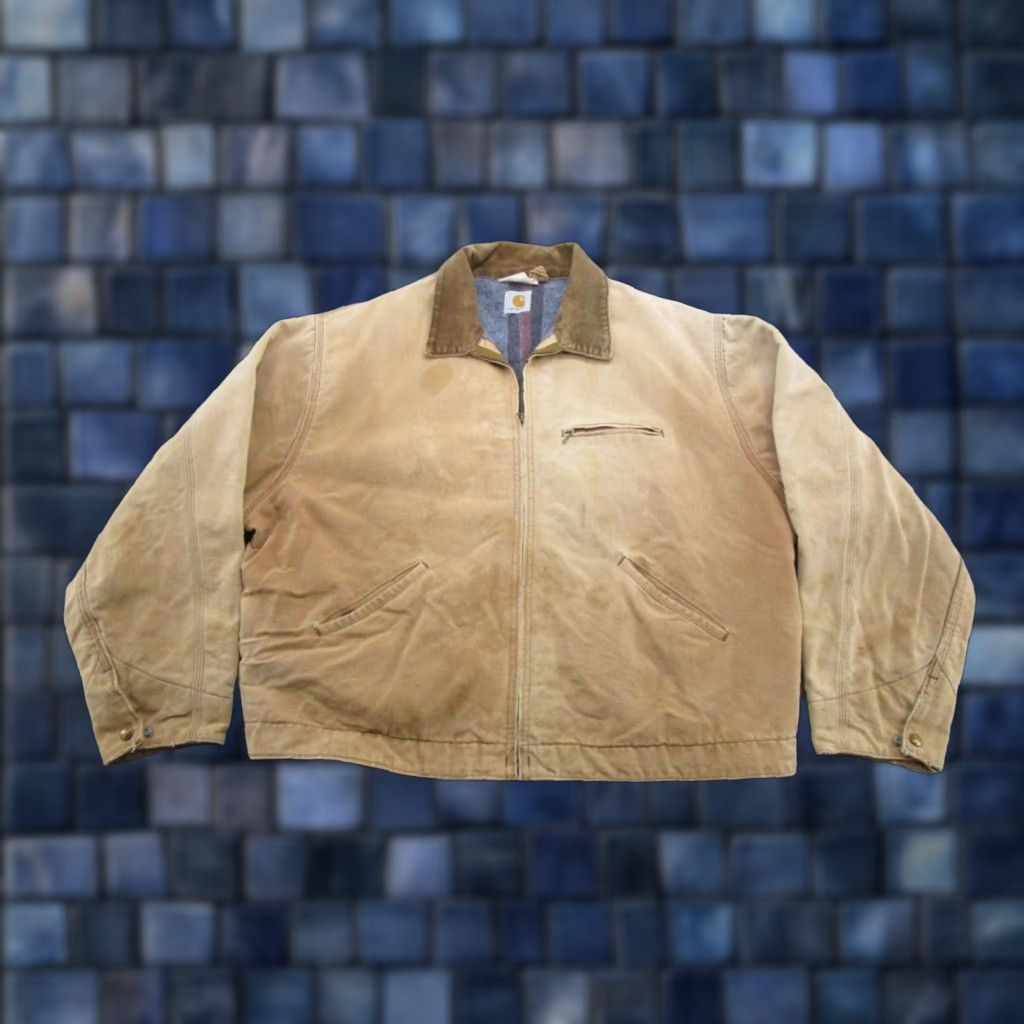 Carhartt VINTAGE Carhartt Beige Full Zip Blanket Lined Jacket Mens Size 54 6BLJ USA Size US L / EU 52-54 / 3 - 1 Thumbnail