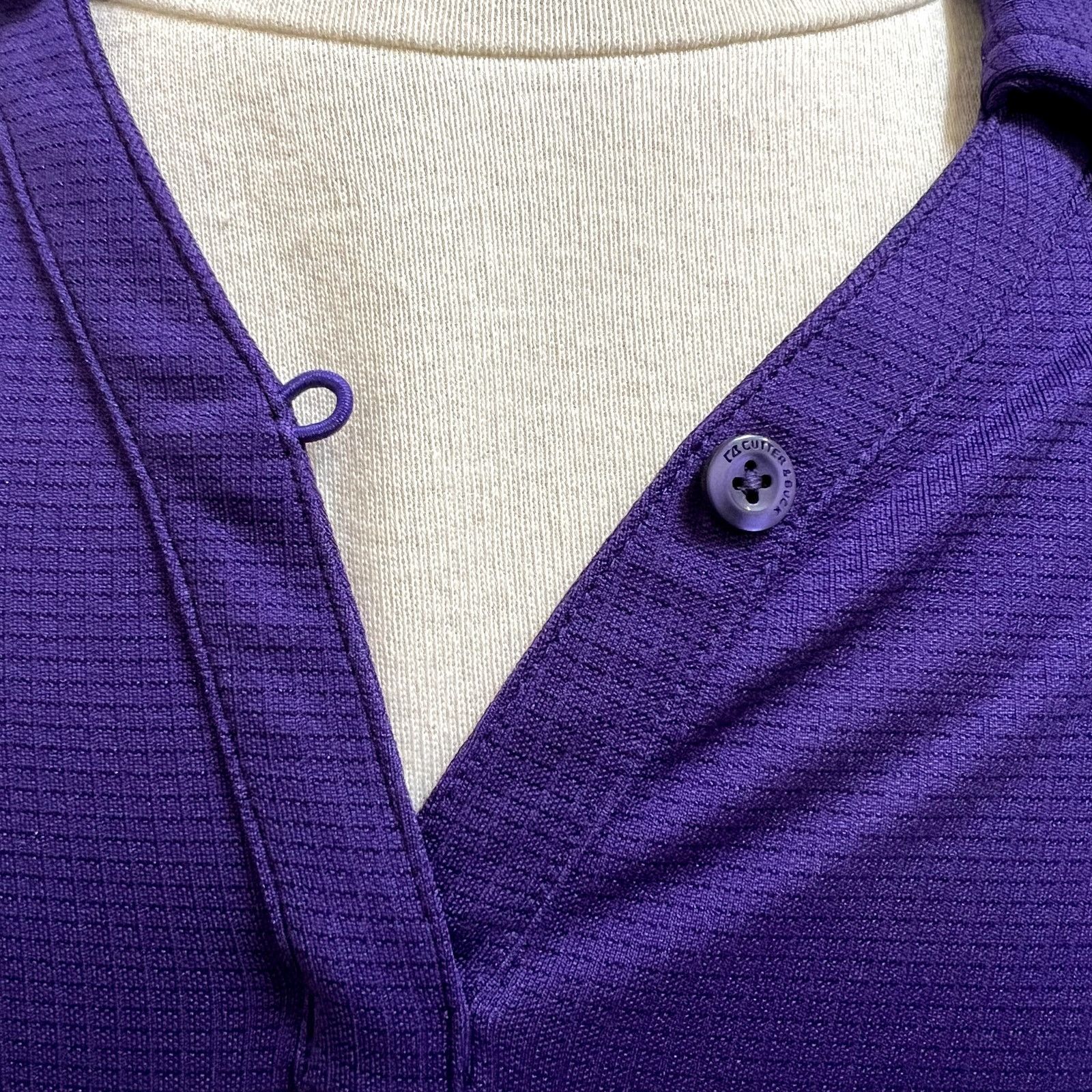 Cutter & Buck Cutter & Buck CB DryTec Women's V-NeckPolo Size S Purple Size S / US 4 / IT 40 - 3 Thumbnail