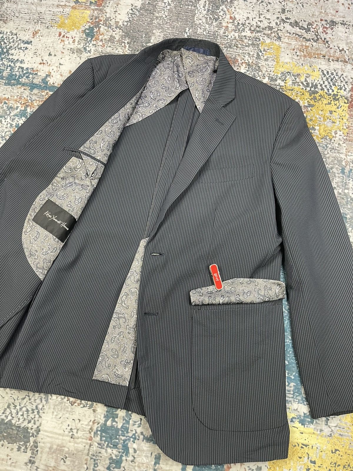 Kansai Yamamoto Kansai Yamamoto Homme Notch Lapel Paisley Lined Blazer Size US M / EU 48-50 / 2 - 4 Thumbnail