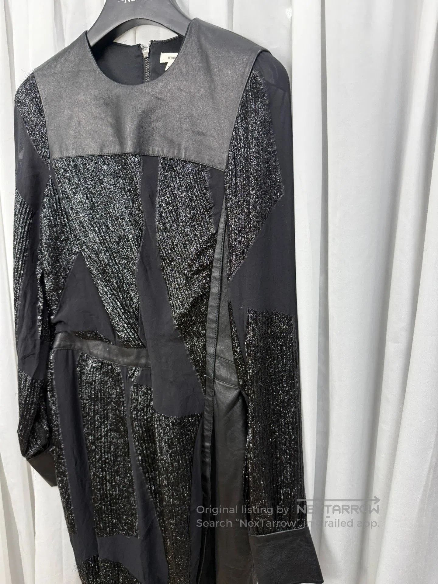 Helmut Lang Helmut Lang Patchwork Leather Shiny Dress. Size M / US 6-8 / IT 42-44 - 4 Thumbnail