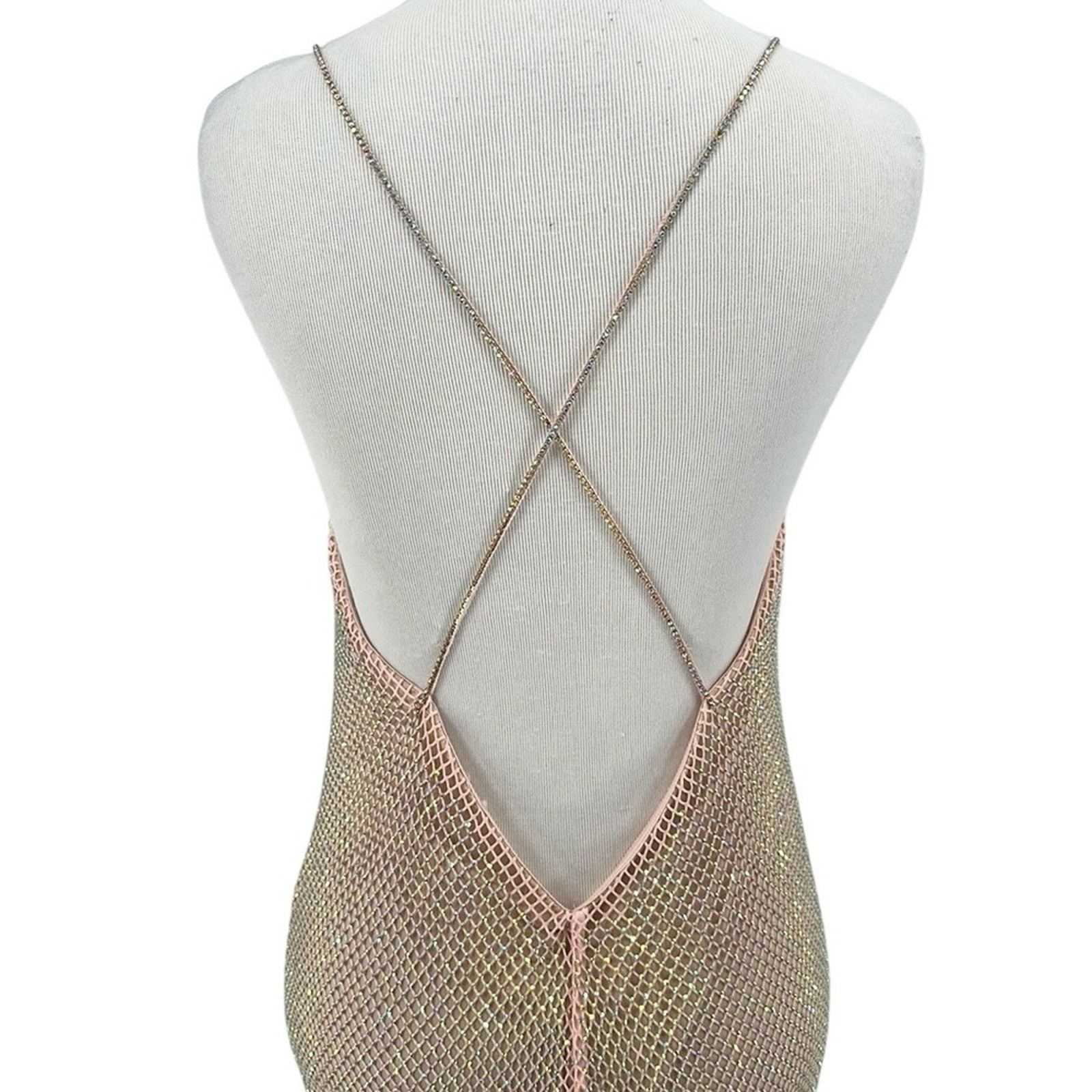 LoveShackFancy LoveShackFancy Calvert Beaded Crystal Embellished Mesh Dress Size S / US 4 / IT 40 - 7 Thumbnail