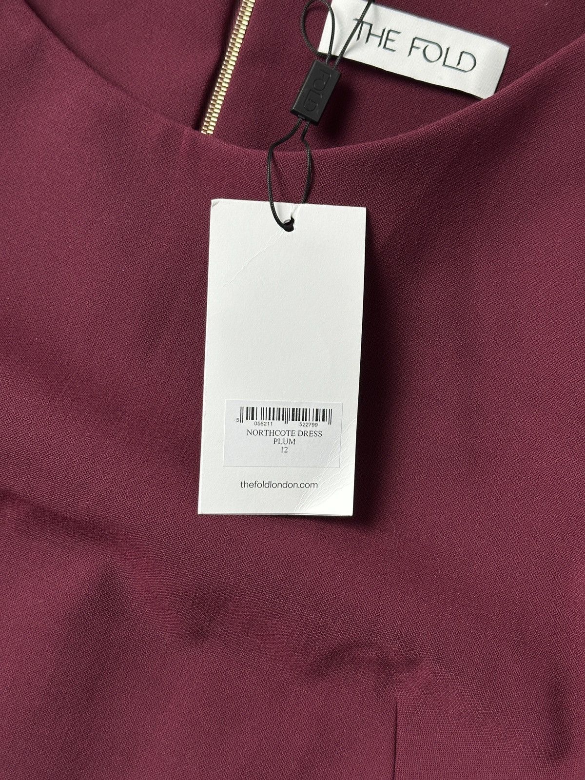Other The Fold London Northcote Plum Midi Dress Minimal Luxury Lux Size L / US 10 / IT 46 - 9 Thumbnail