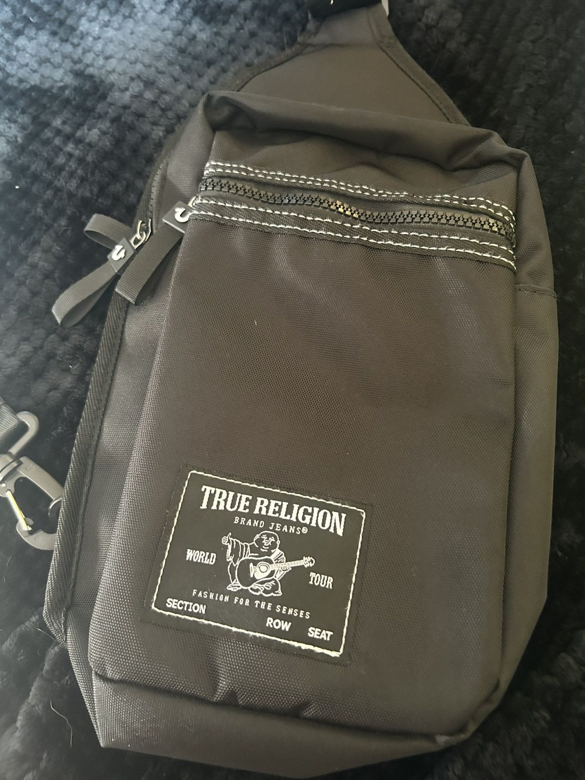 True Religion Crossbody Bag in Black, Men's
