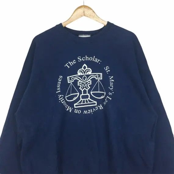 Hanes × Vintage Vtg Hanes St Mary Scholar Sweatshirt Big Logo Spell Out Size XL / US 12-14 / IT 48-50 - 5 Thumbnail