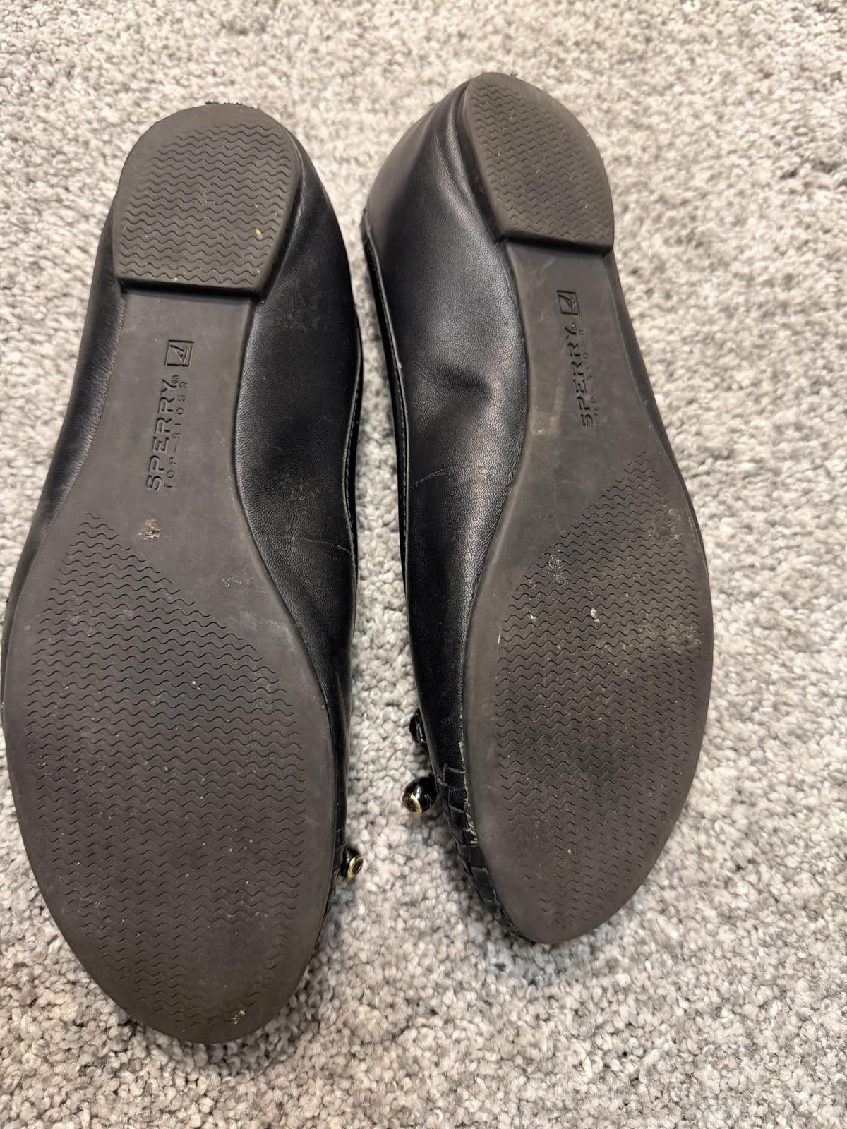 Sperry Sperry Black Woven Toe Ballet Flats with Bow Detail Size 7 Size US 7 / IT 37 - 4 Thumbnail