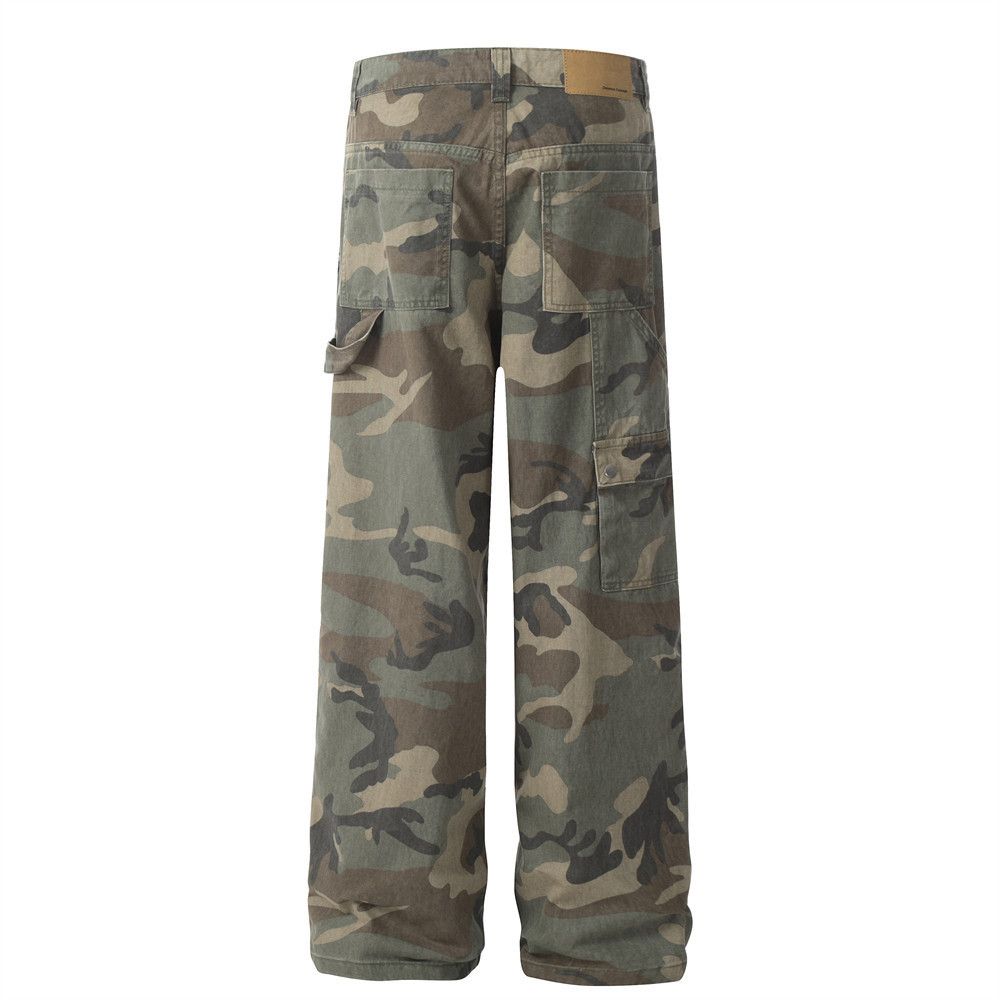 Japanese Brand × Jean Men's loose straight trendy camouflage cargo trousers y2k Size US 34 / EU 50 - 3 Thumbnail