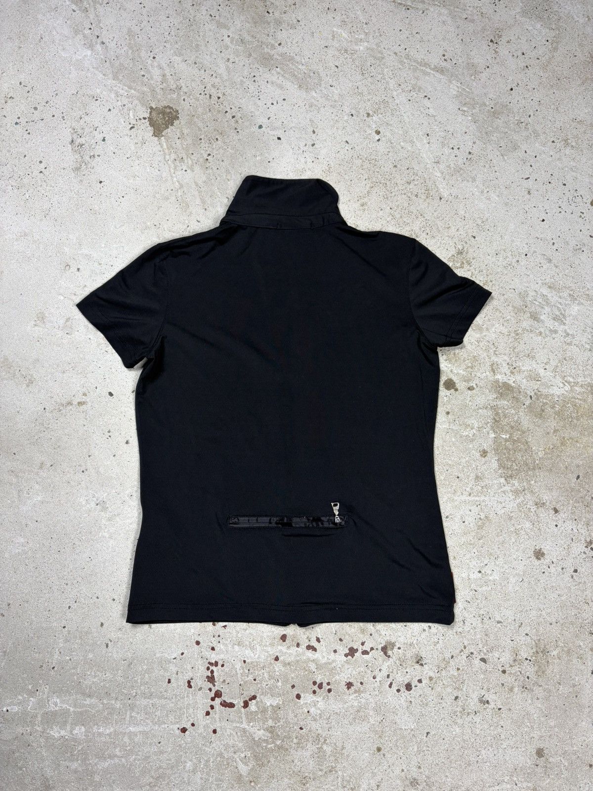 Prada 2000s Prada Sport Full Zip Black Polo Tee Red Tab Size M / US 6-8 / IT 42-44 - 2 Thumbnail