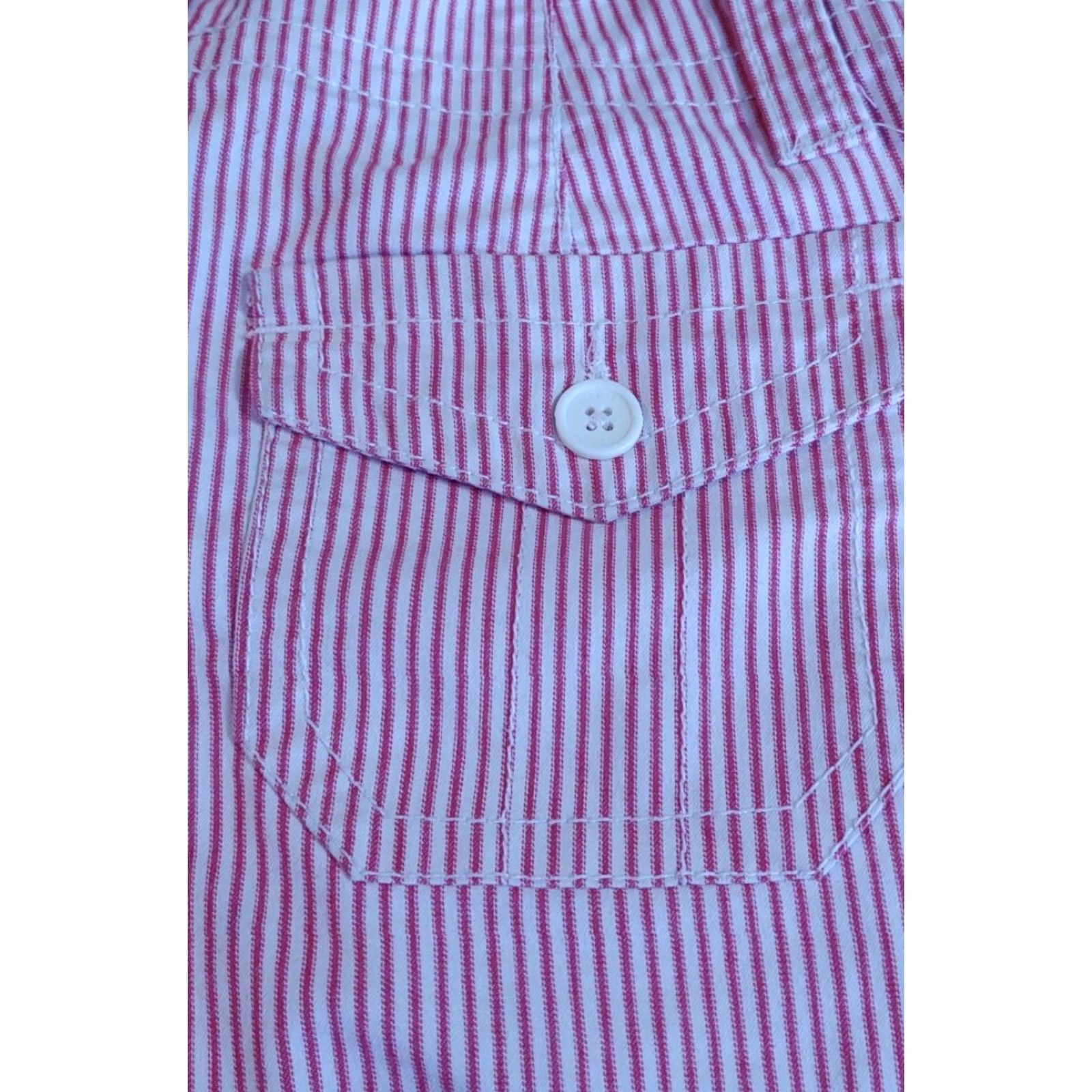 Faded Glory Faded Glory Shorts Womens 4 Pocket Zip Pockets Red White Stripe Cotton Blend Chino Casual 4 Regular Multicolor Womens Size 27" / US 4 / IT 40 - 6 Thumbnail
