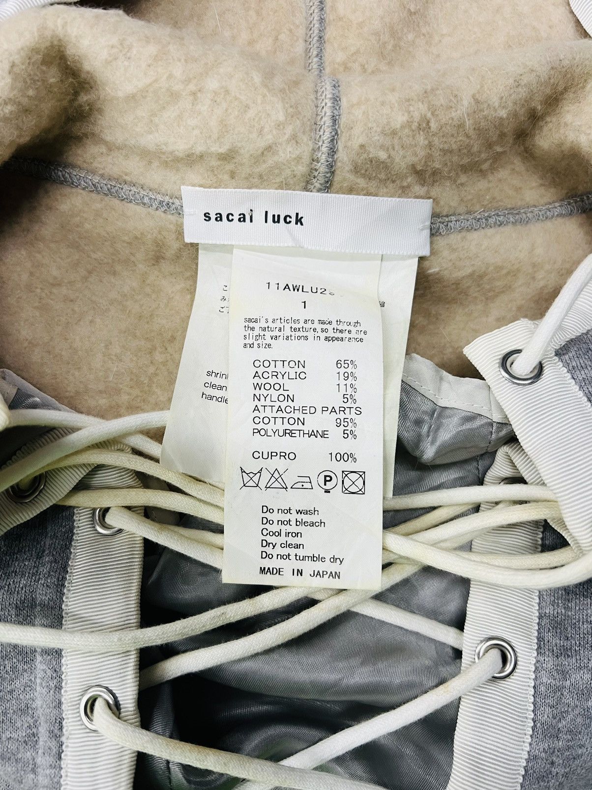 Sacai Sacai Luck Wide Hoodie Size S / US 4 / IT 40 - 8 Thumbnail