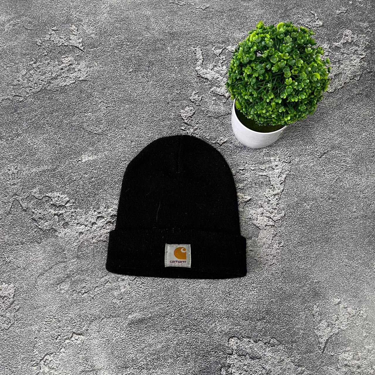 Carhartt Vintage Carhartt Knit Hat Black 90s OneSize Fits All Size ONE SIZE - 1 Thumbnail