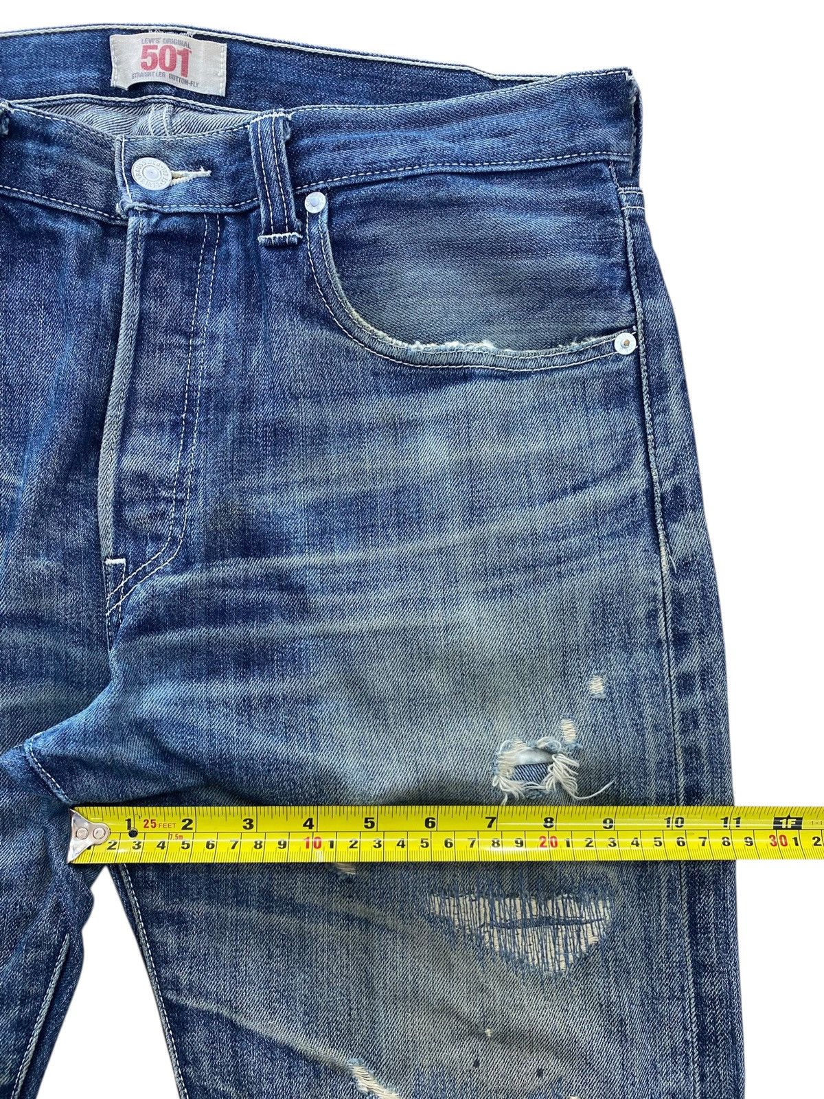 Levi's Levi’s 501 Distressed Patch Work Style Baggy Jeans Size US 33 - 6 Thumbnail