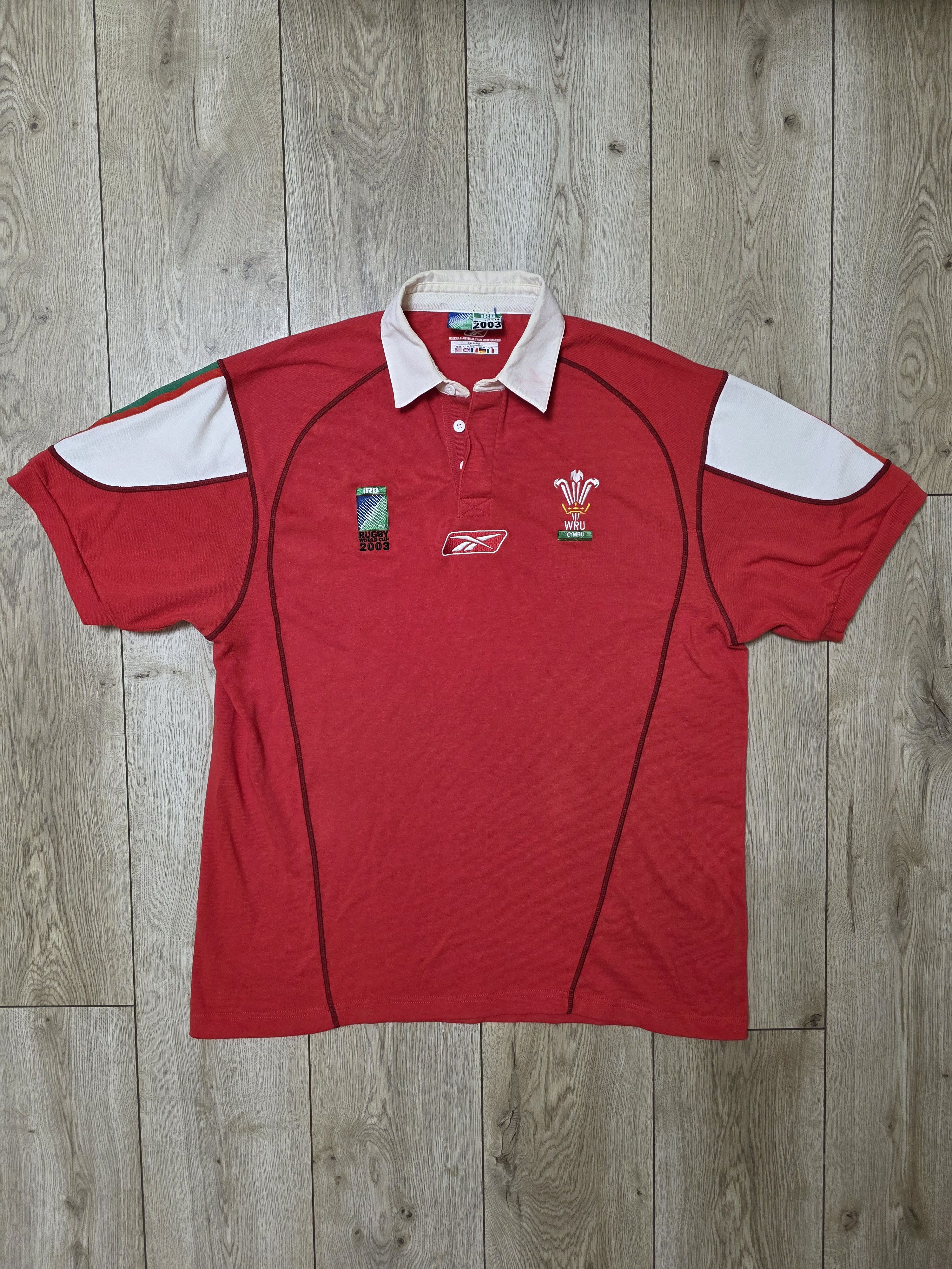 Reebok WALES RUGBY JERSEY VINTAGE 2003 WRU RUGBY SHIRT WORLD CUP Size US XL / EU 56 / 4 - 1 Thumbnail
