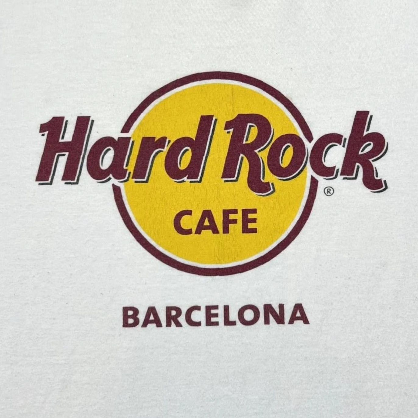 Hard Rock Cafe Hard Rock Cafe Barcelona Graphic T-Shirt White Large Mens Short Sleeve Round Neck Logo Spellout Souvenir Classic Size US L / EU 52-54 / 3 - 2 Thumbnail