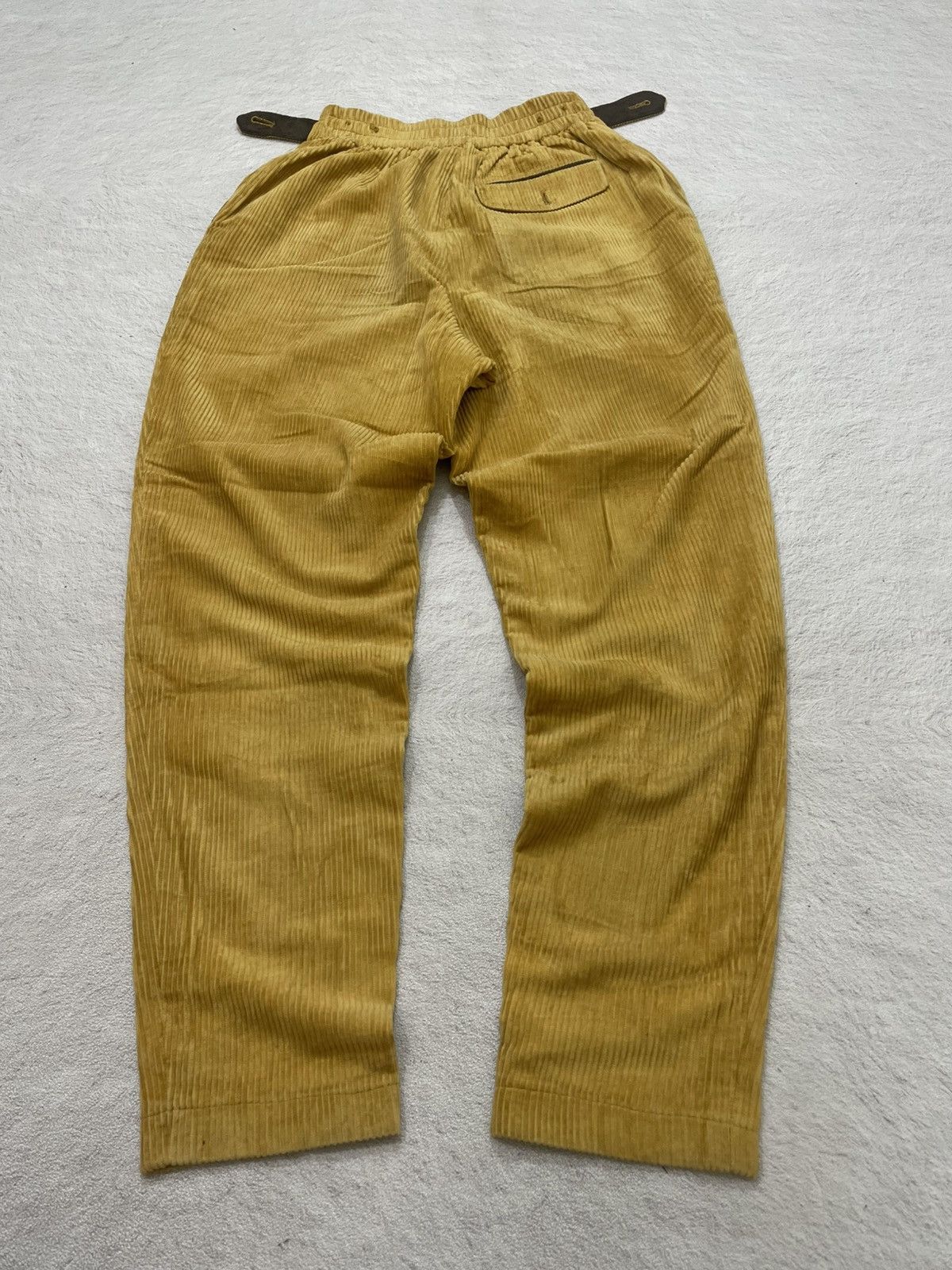 Christian Dior Monsieur Dior Corduroy Pants Mustard Yellow Pleated Trousers Size 23" - 2 Thumbnail
