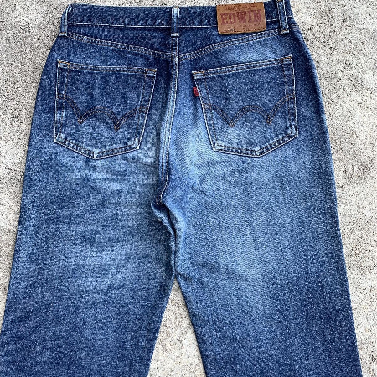 Japanese Brand Vintage Japan Edwin Blue Indigo Distressed Denim Jeans W31 Size US 31 - 9 Thumbnail