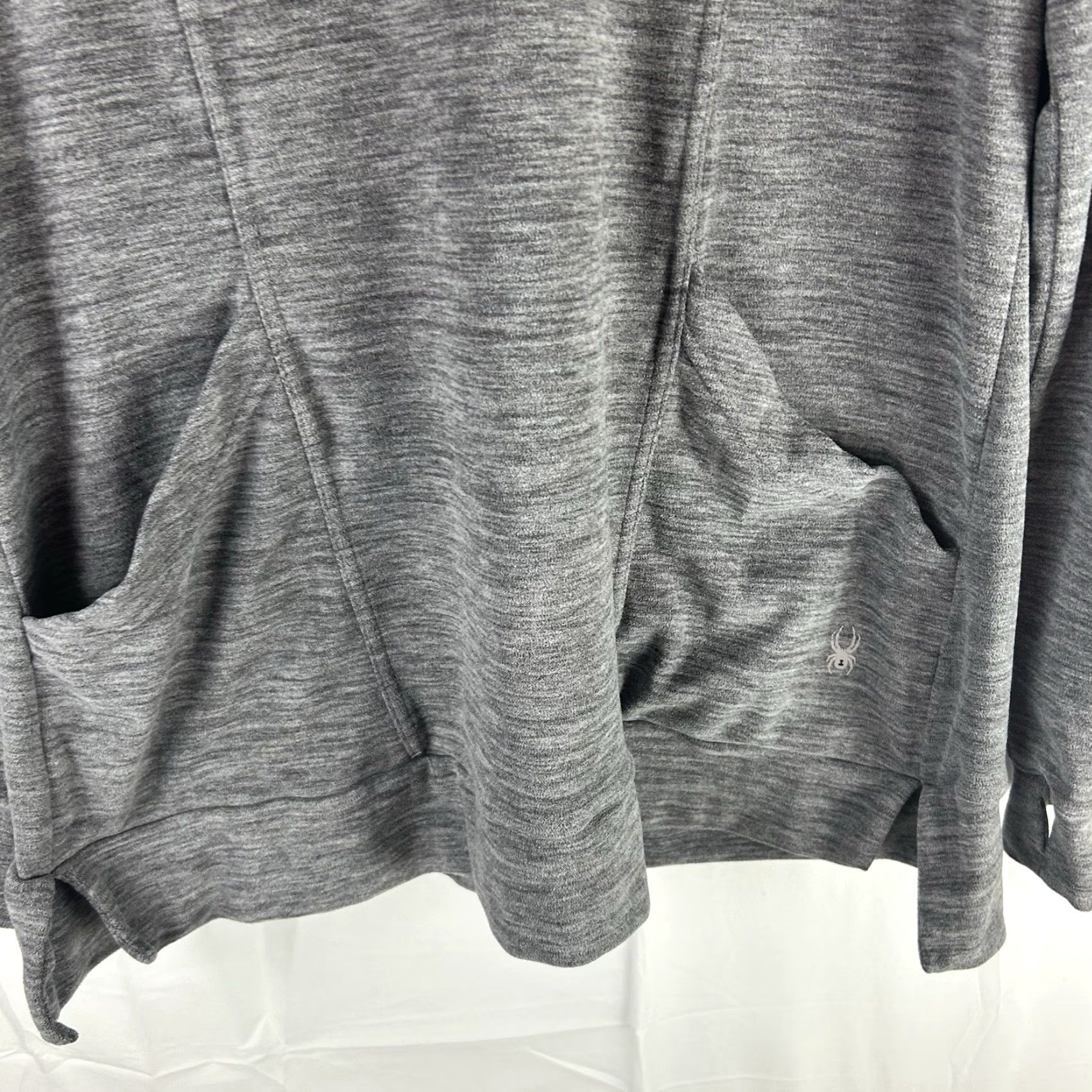 Spyder Spyder Ladies Hoodie Tunic Length Dark Gray M Medium Hoodie Womens Tunic Lightweight Pockets Reflective Size M / US 6-8 / IT 42-44 - 7 Thumbnail