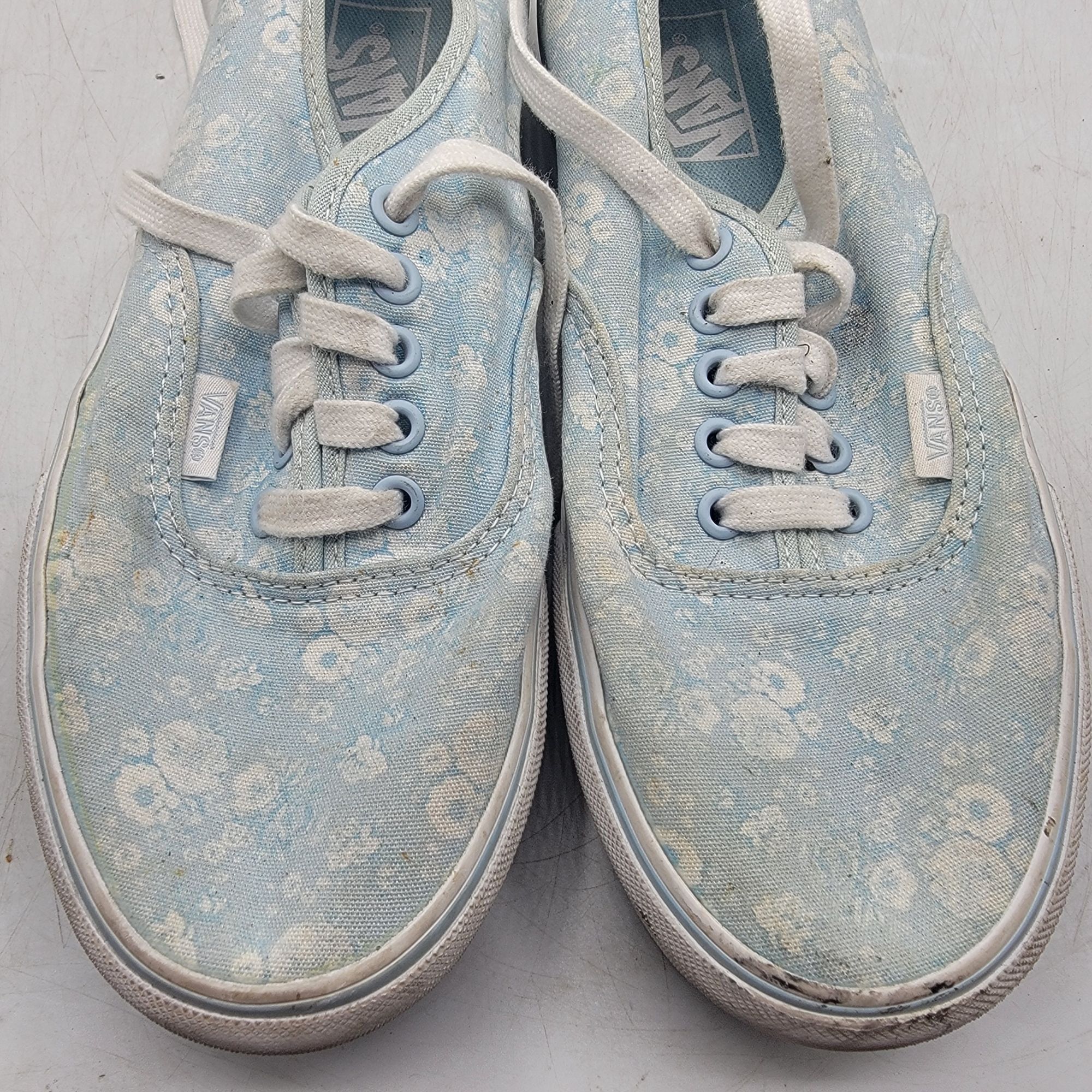 Vans Vans Womens 10 Light Blue Floral Platform Sneaker Shoes Casu Size US 10 / IT 40 - 10 Thumbnail