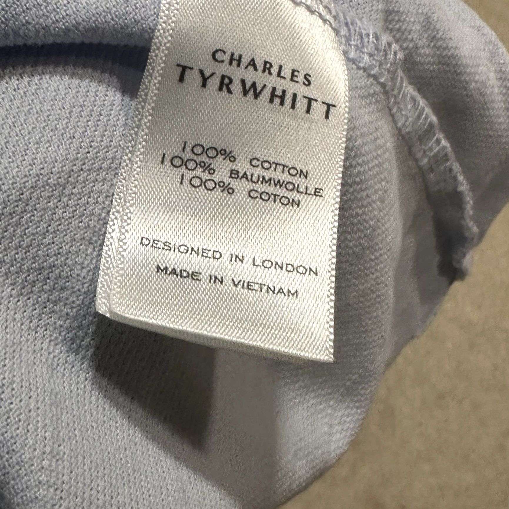 Charles Tyrwhitt Charles Tyrwhitt Polo Shirt Mens M Blue 1/4 Zip Knit Short Sleeve Regular Cotton Button-Down Preppy Outdoor Outdoor, Golf Hiking Travel Causal Size US M / EU 48-50 / 2 - 5 Thumbnail