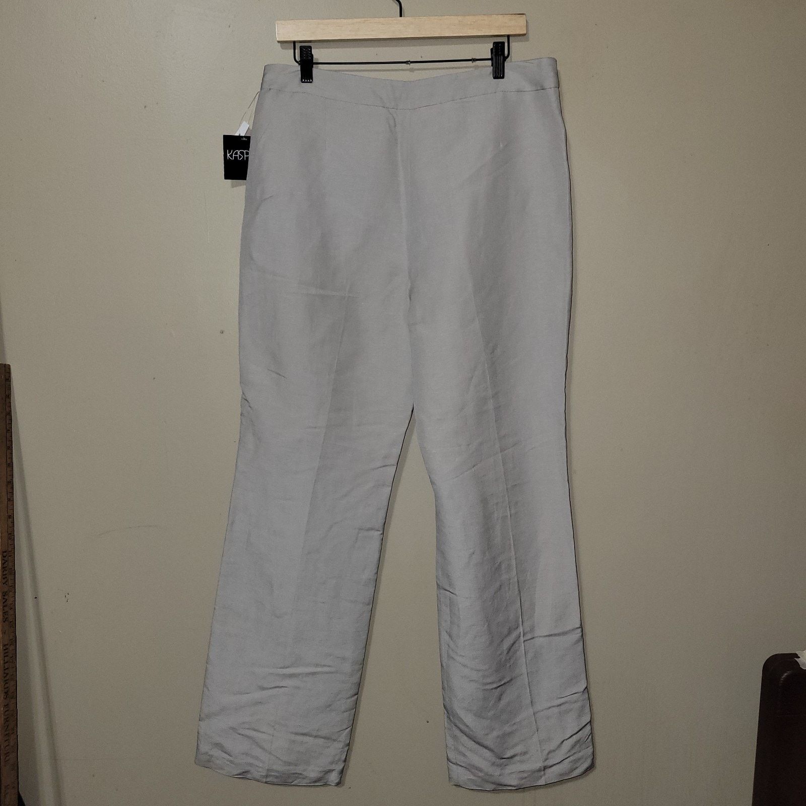 & Other Stories Kasper Audrey Classic Side Zip Pants Pebble (Size 10) Nwt Size 32" / US 10 / IT 46 - 7 Thumbnail