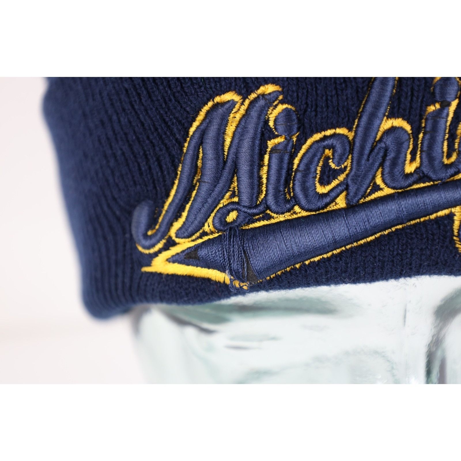 Vintage Vintage 90s Script University of Michigan Beanie Hat Size ONE SIZE - 2 Thumbnail