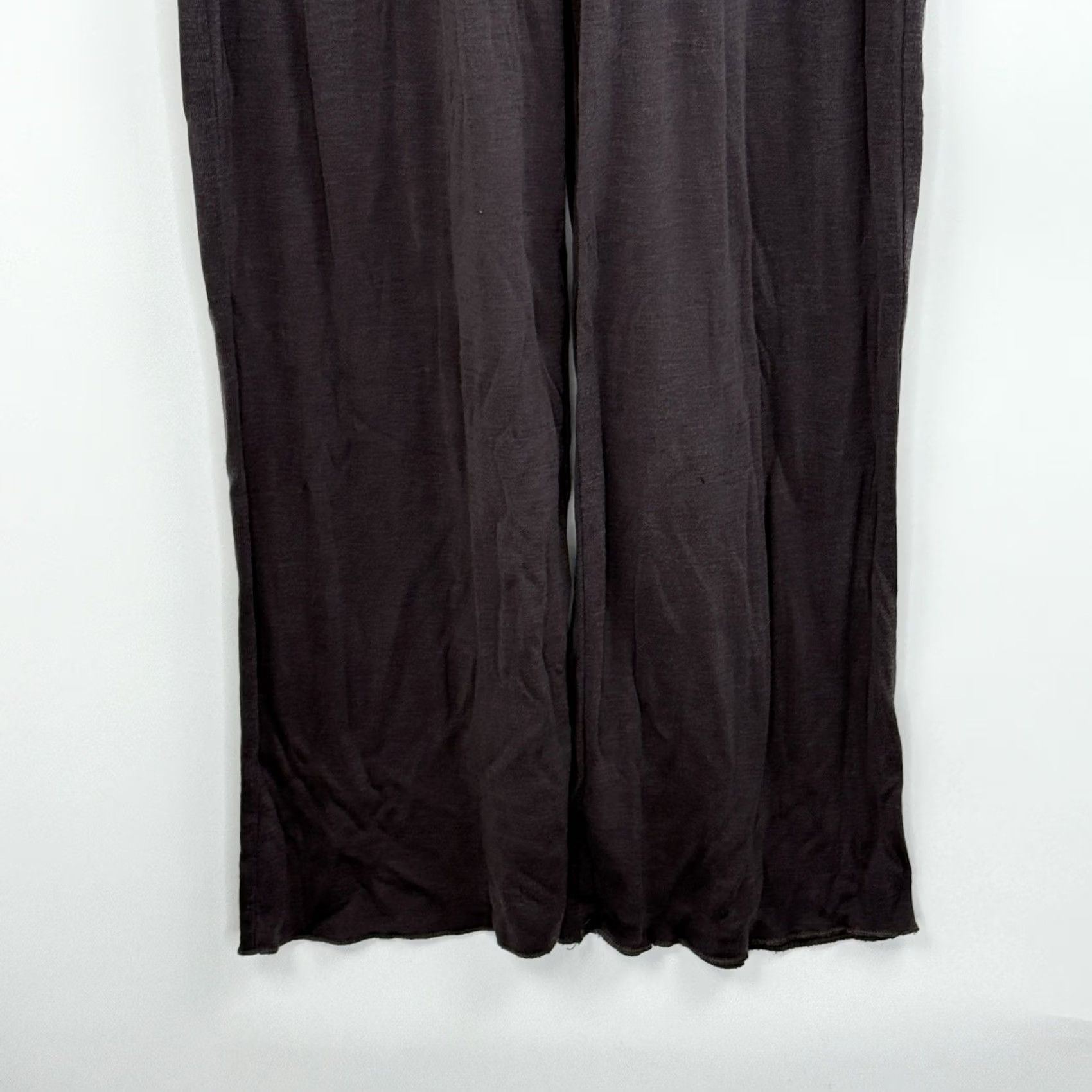 Vintage Oysho Pants Womens Small Pull On Drawstring Gray Wide-Leg Elastic Waistband Size 28" / US 6 / IT 42 - 3 Thumbnail