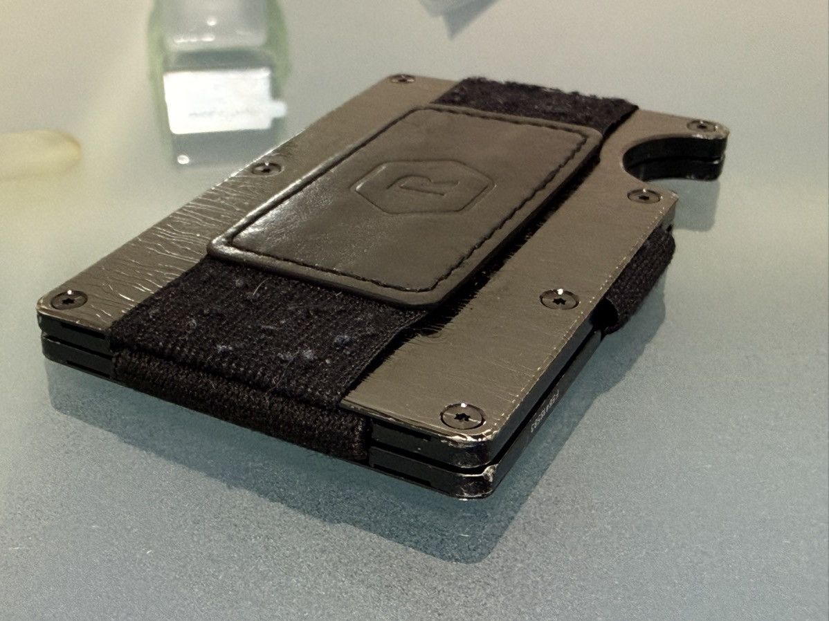 Other Ridge Black Damascus Stainless Steel Wallet w/ Leather Cash Size ONE SIZE - 11 Thumbnail