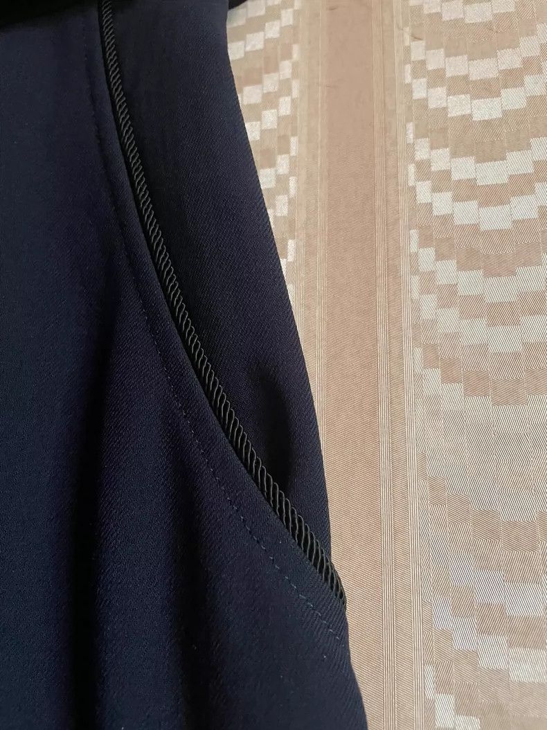Y's Y's size os Blue and Black Half Skirt Wool Skirt Size 25" / US 0 / IT 36 - 5 Thumbnail