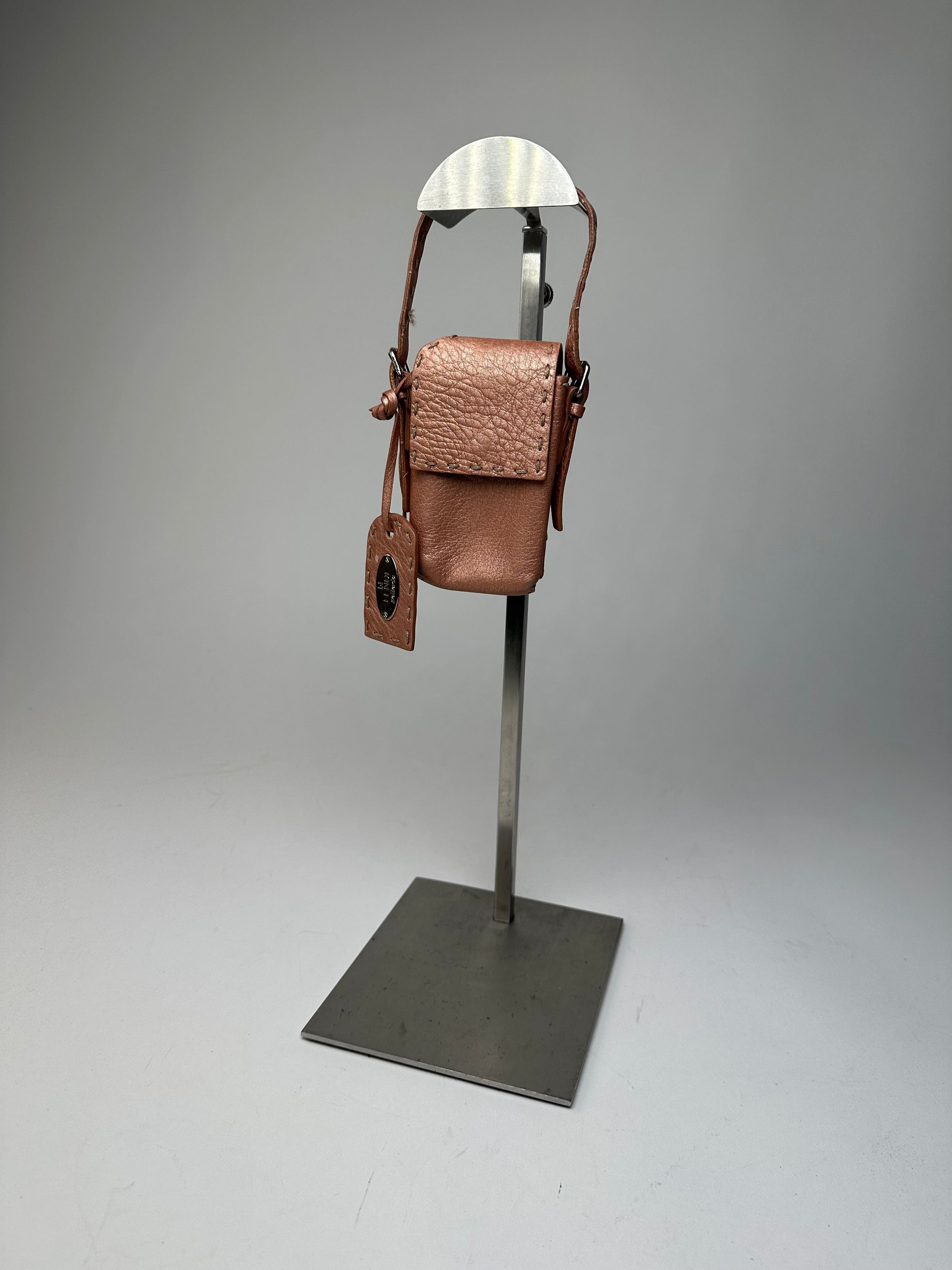Fendi Vintage Metallic Rose Mini Leather Handbag Size ONE SIZE - 1 Thumbnail