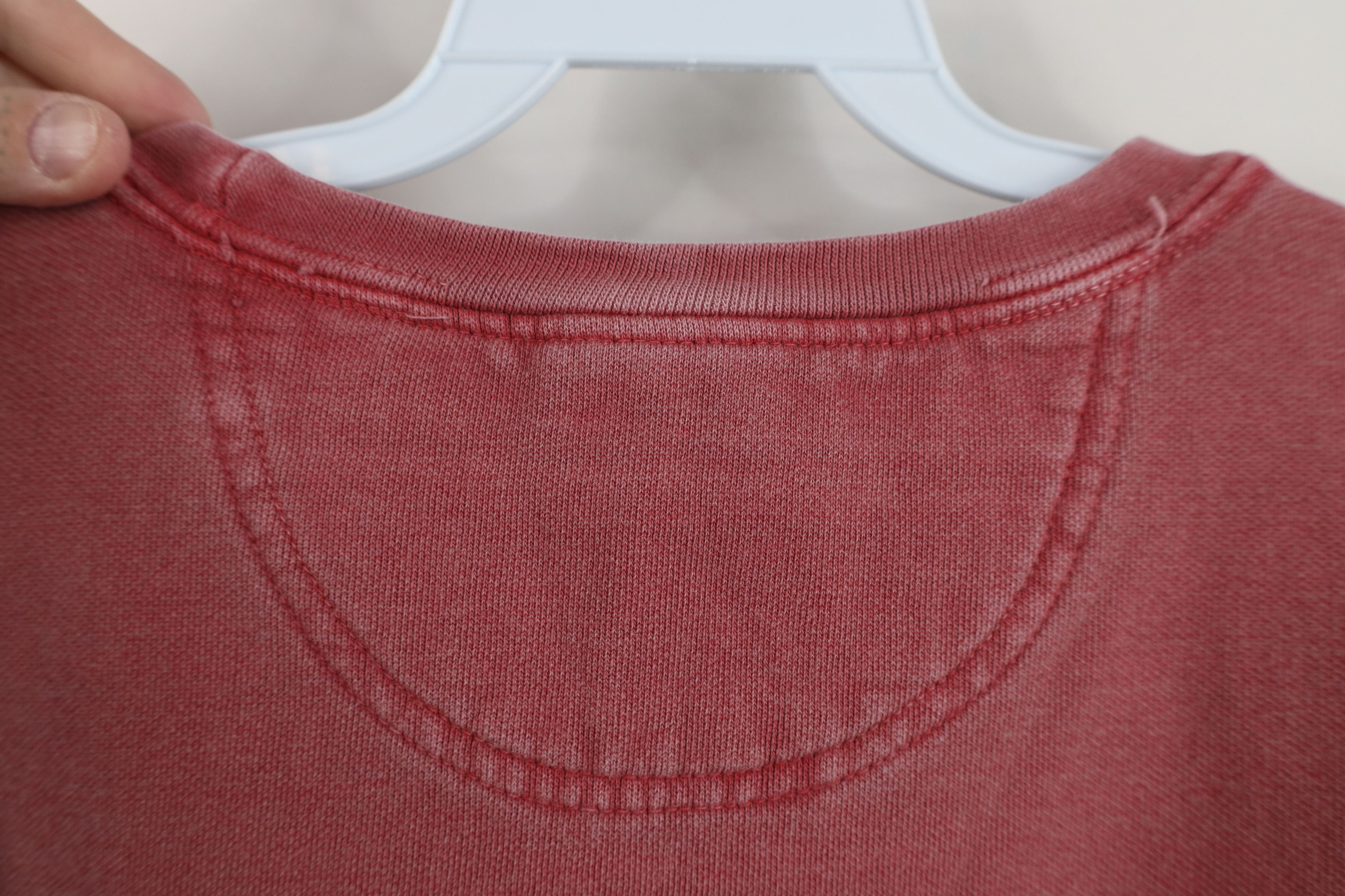 Vintage Vintage 90s Y2K Streetwear Stonewash Crewneck Sweatshirt Red Size US XL / EU 56 / 4 - 9 Thumbnail