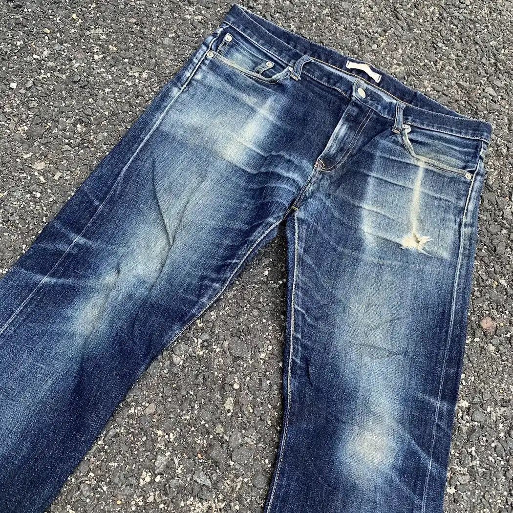 Self Edge 💥 REDLINE 💥 Nice Fading Jeans Japanese Vintage Ankle Pants Size US 33 - 6 Thumbnail