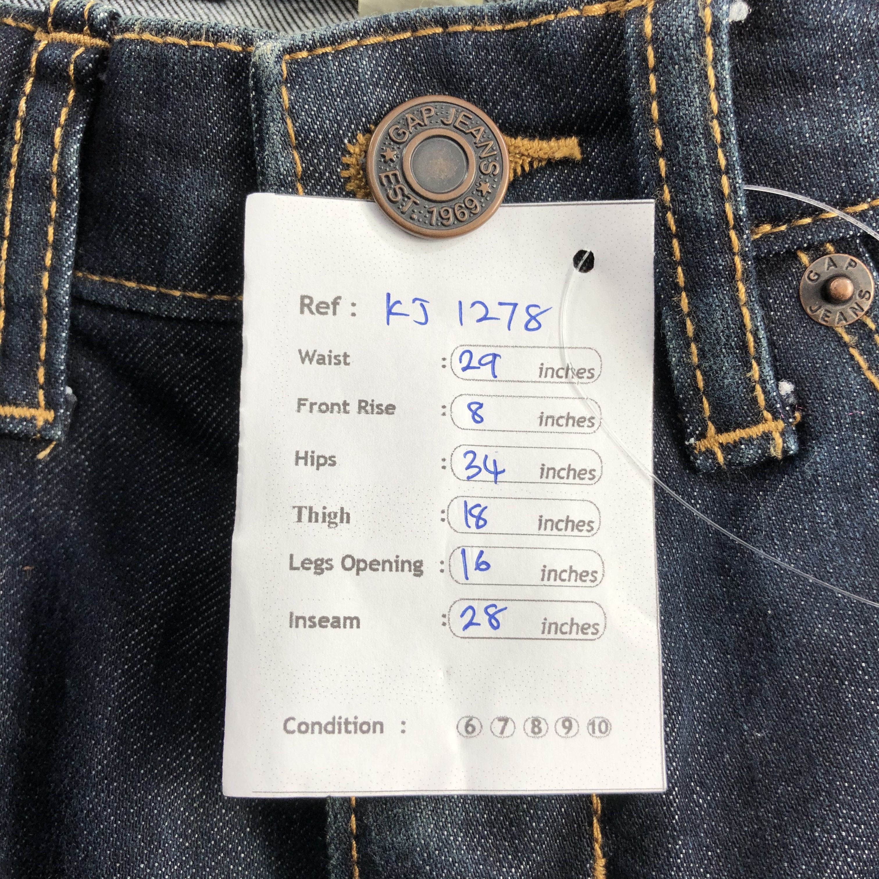Gap Gap Jeans Dark Blue Flare Denim KJ1278 Size US 29 - 10 Thumbnail