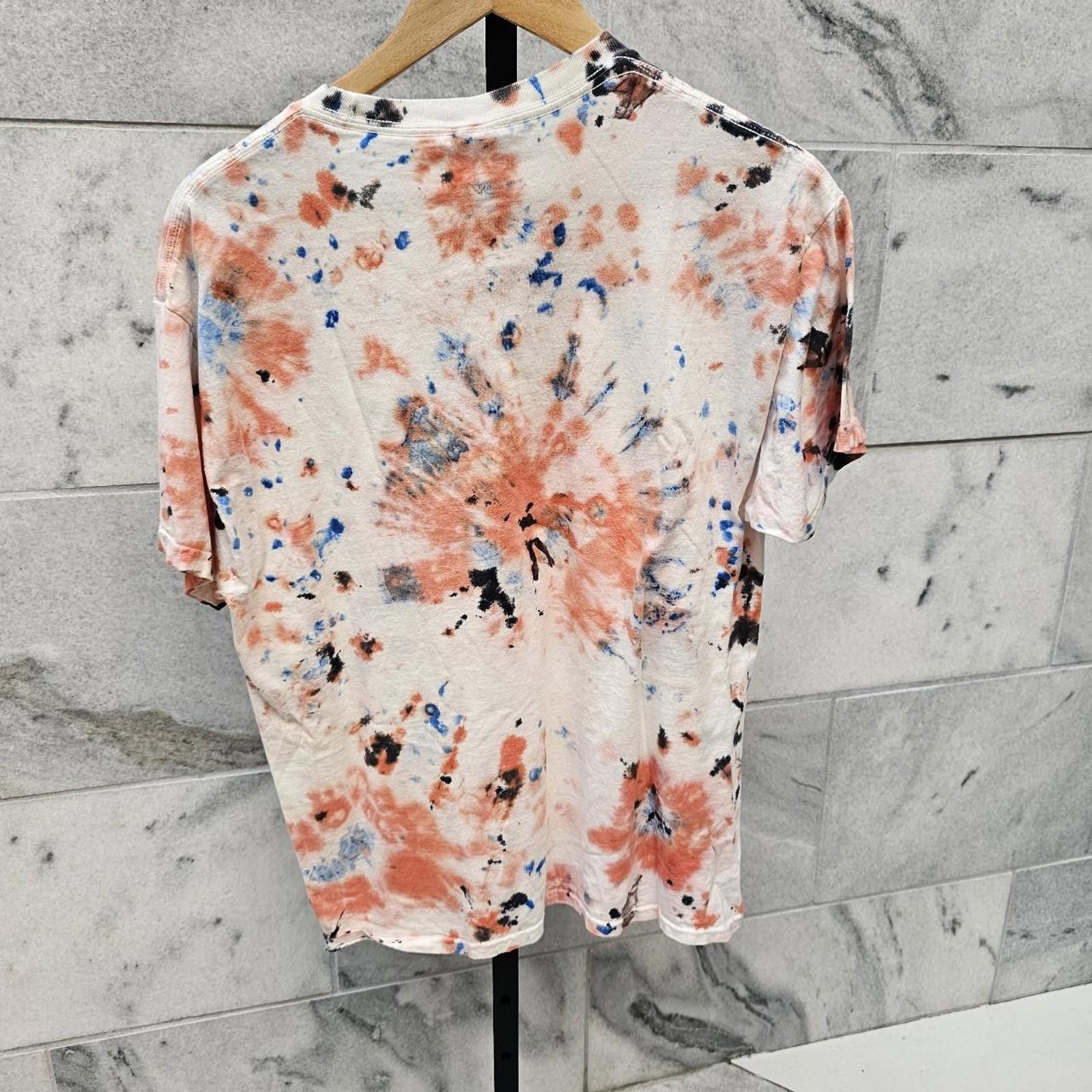 Hanes Hanes Handmade Tie-Dye Orange and Blue T-shirt Size US M / EU 48-50 / 2 - 3 Thumbnail