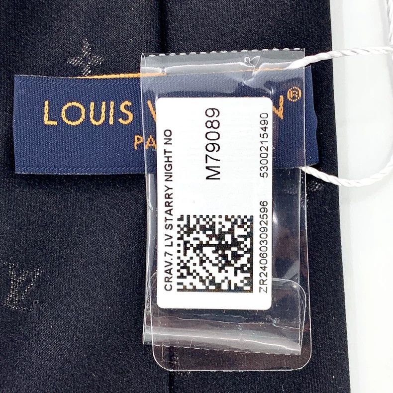 Louis Vuitton Louis Vuitton Black logo printed full mulberry silk tie Size ONE SIZE - 7 Thumbnail