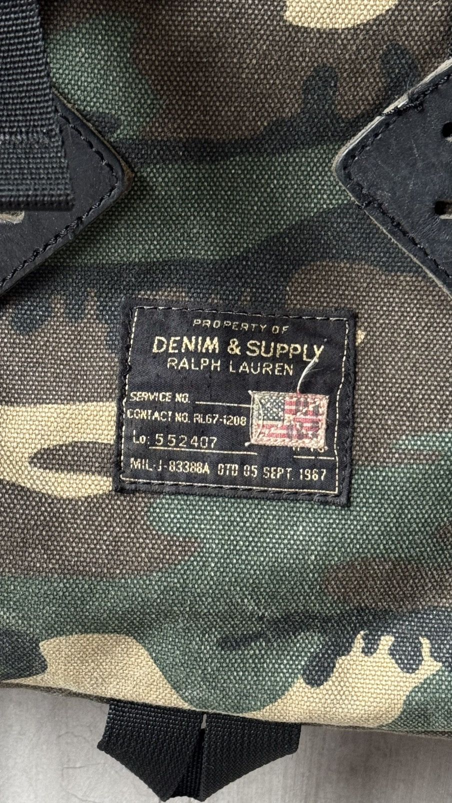 Denim & Supply Ralph Lauren Denim Supply Ralph Lauren Military Denim Camo Backpack Size ONE SIZE - 11 Thumbnail