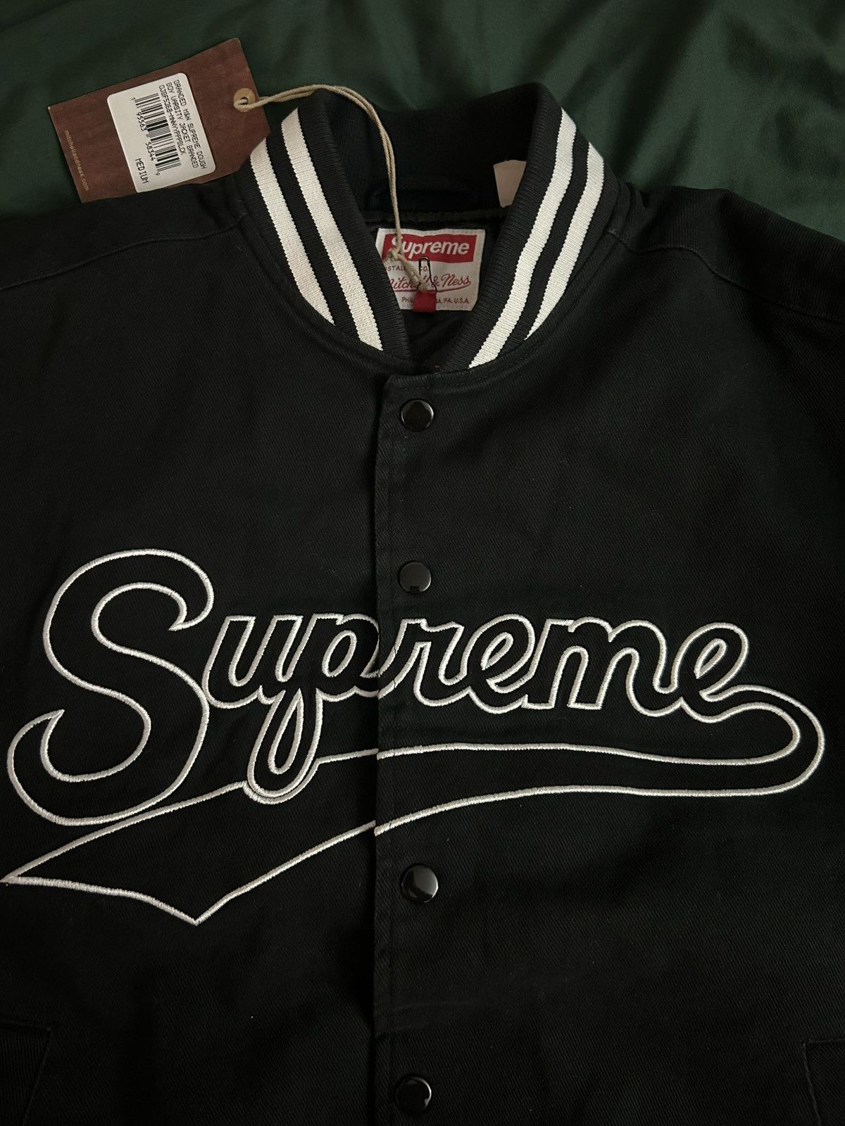 Mitchell & Ness × Supreme Supreme Mitchell & Ness Doughboy Twill Varsity Jacket Medium Size US M / EU 48-50 / 2 - 3 Thumbnail