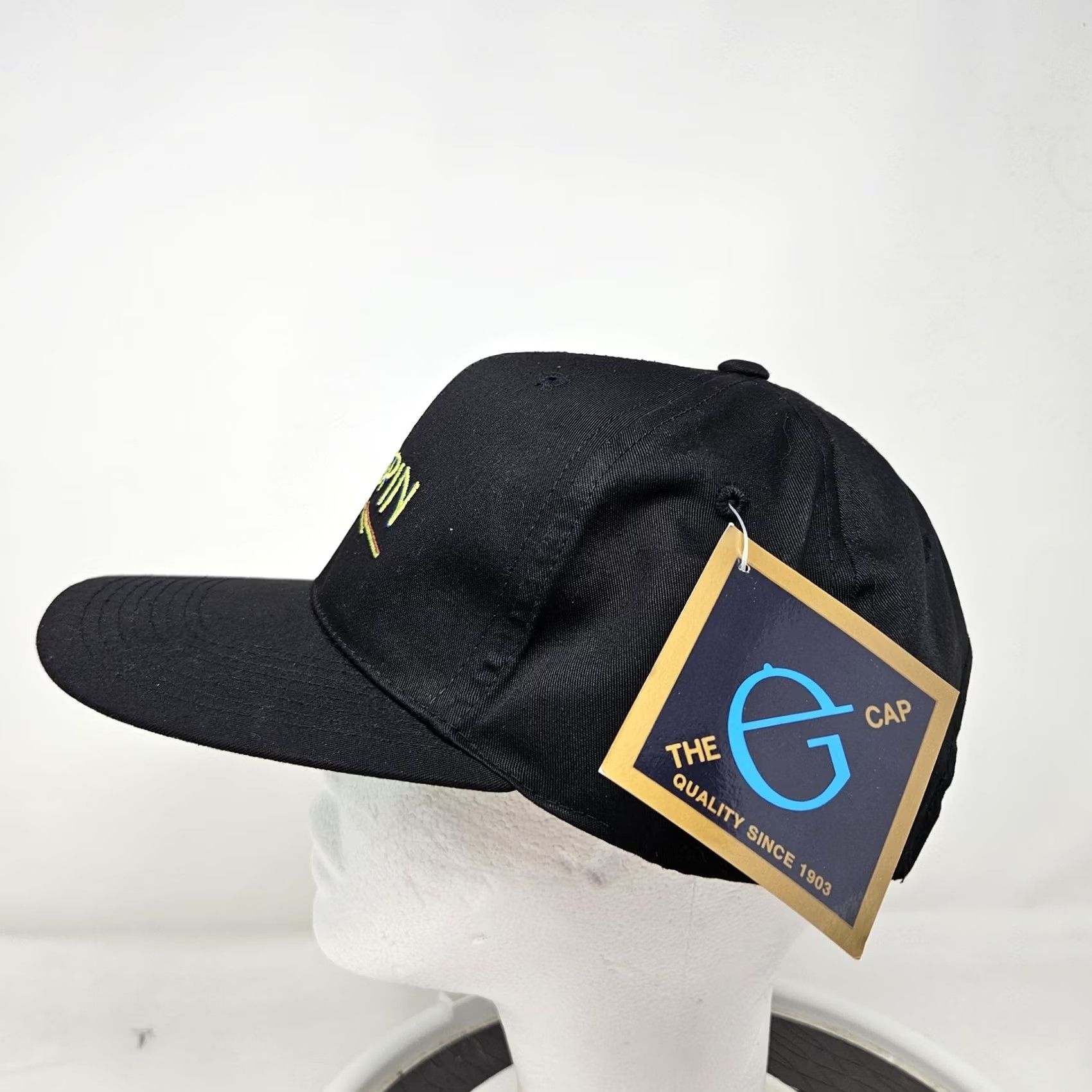 Vintage Topspin Hat Cap Snap Back Black Embroidered Tennis Sports Mens One Size Green Size ONE SIZE - 5 Thumbnail