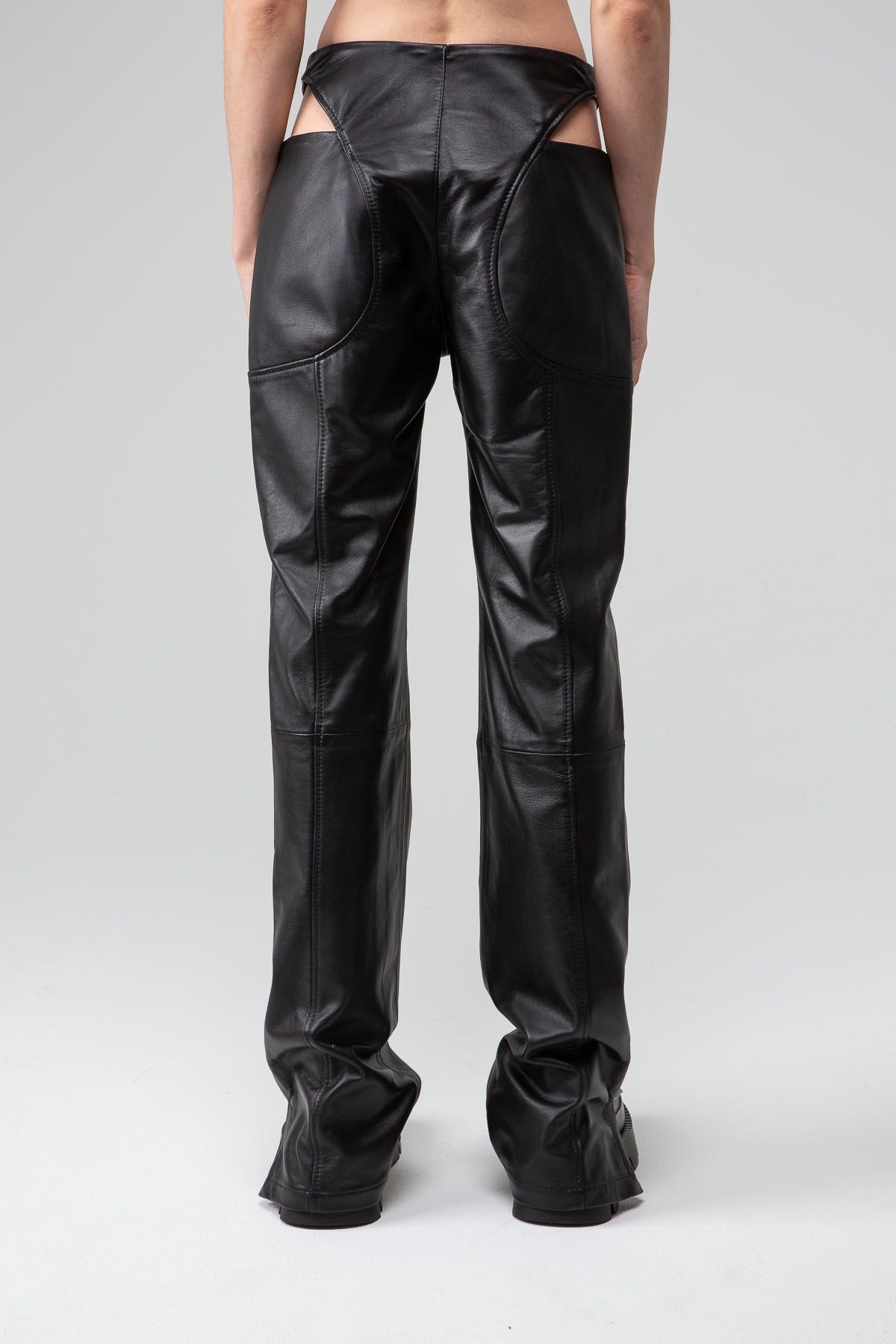 Misbhv $1780 MISBHV Genuine Leather Cut Trousers Size 28" / US 6 / IT 42 - 3 Thumbnail
