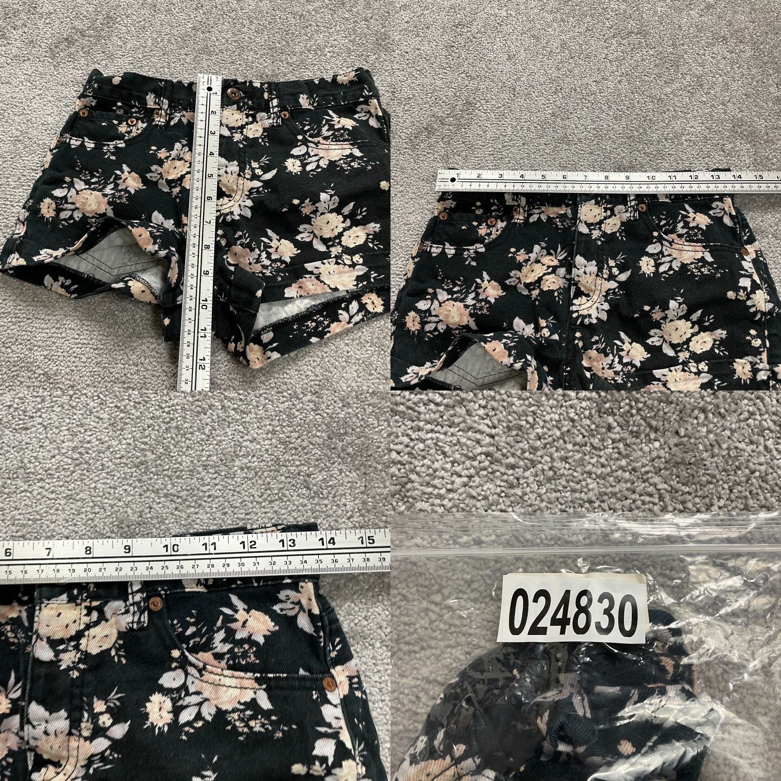 Forever 21 Forever 21 Floral Bermuda Shorts Womens 26 Multicolor Mid Rise Denim 5-Pocket Casual Size 26" / US 2 / IT 38 - 8 Thumbnail