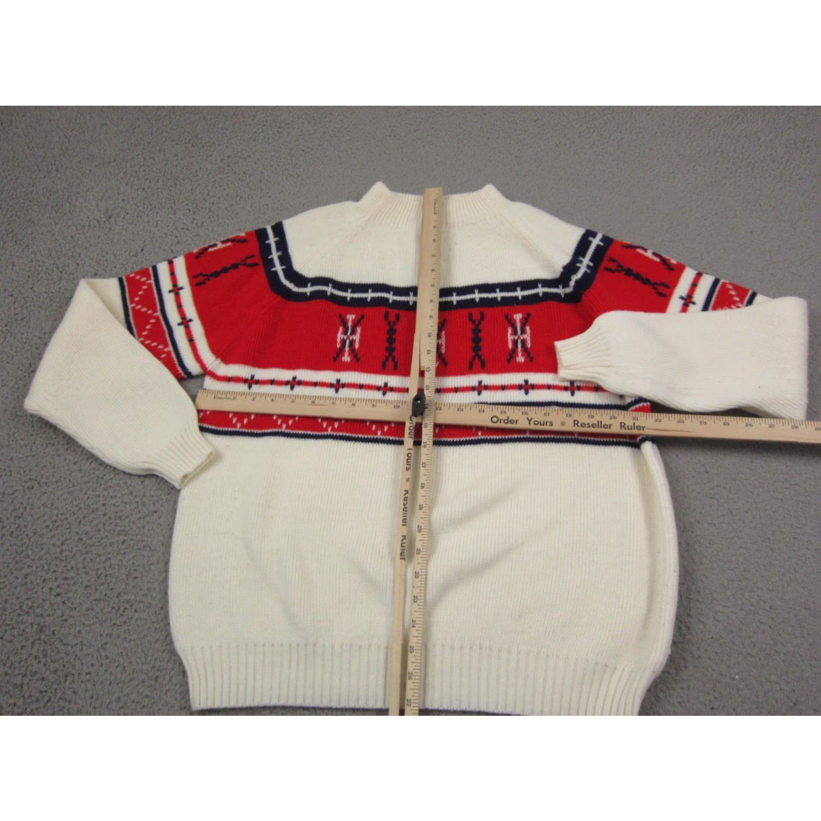 Vintage VINTAGE Montgomery Ward Sweater Mens XL Pullover Knit Mock Neck Ivory 80s 90s Casual Business Mens Size US XL / EU 56 / 4 - 6 Thumbnail