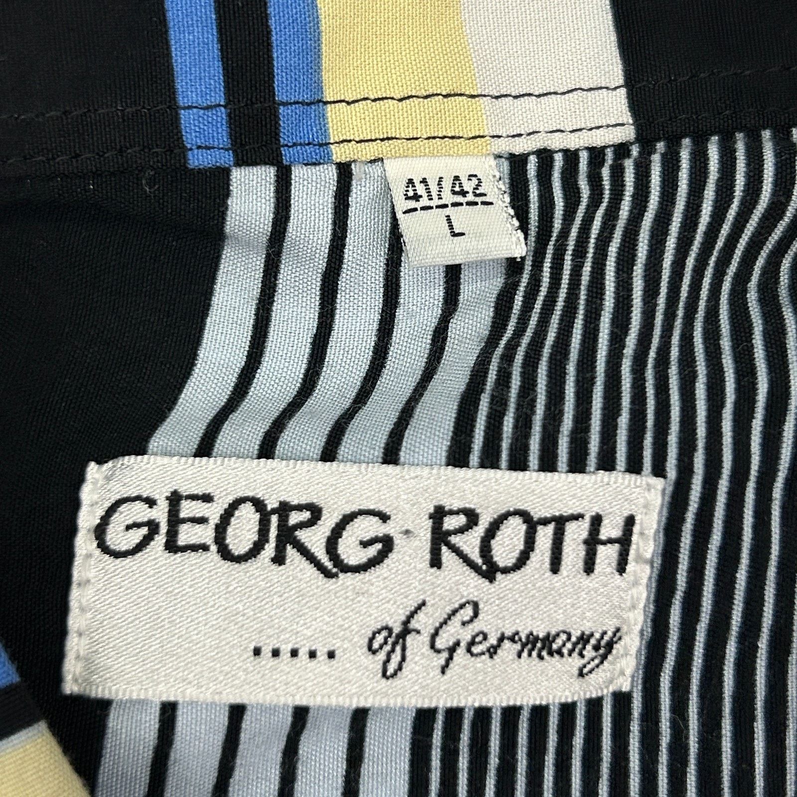 Vintage Vintage 90s Georg Roth of Germany Button Front Shirt Black L Size US L / EU 52-54 / 3 - 5 Thumbnail
