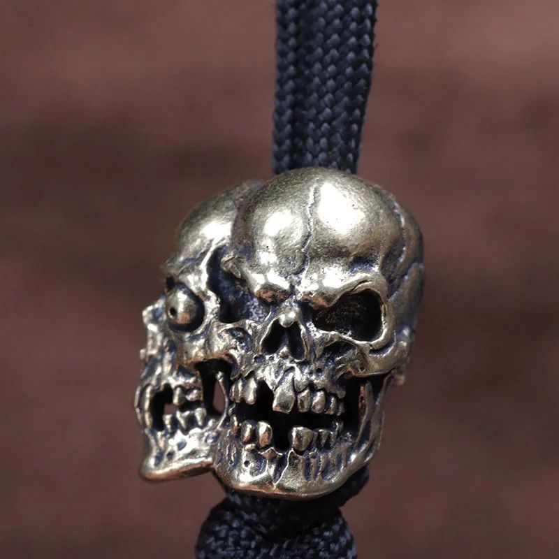 Handmade 3Pcs Skull Knife Beads Paracord Bead Zipper Umbrella Rope Size ONE SIZE - 4 Thumbnail